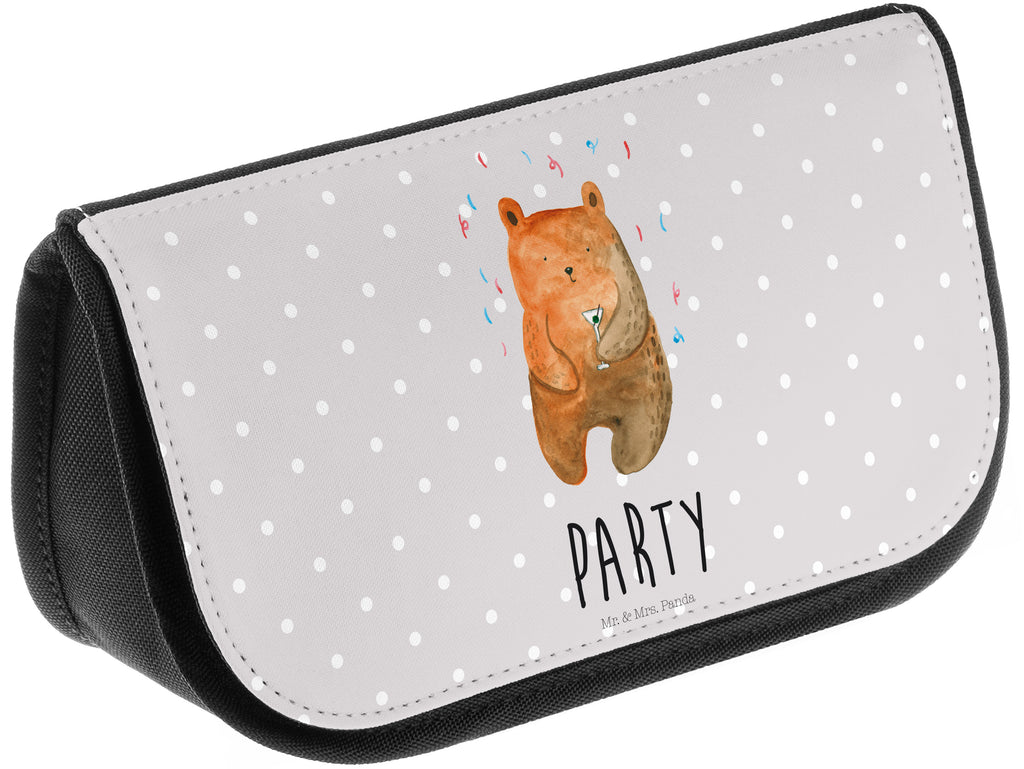 Kosmetiktasche Bär Party Kosmetikbeutel, Kulturtasche, Kulturbeutel, Schminktasche, Make-Up Tasche, Bär, Teddy, Teddybär, Geburtstag, Geburtstagsgeschenk, Geschenk, Party, Feiern, Abfeiern, Mitbringsel, Gute Laune, Lustig
