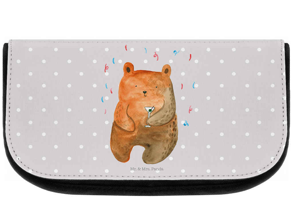 Kosmetiktasche Bär Party Kosmetikbeutel, Kulturtasche, Kulturbeutel, Schminktasche, Make-Up Tasche, Bär, Teddy, Teddybär, Geburtstag, Geburtstagsgeschenk, Geschenk, Party, Feiern, Abfeiern, Mitbringsel, Gute Laune, Lustig