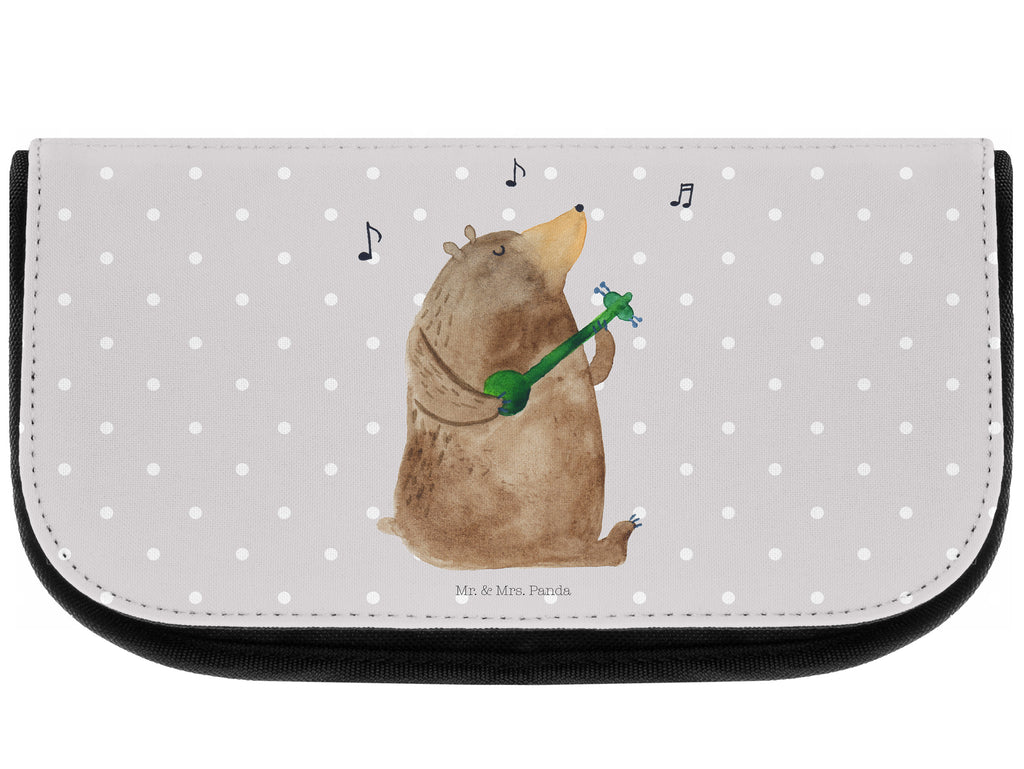 Kosmetiktasche Bär Gitarre Kosmetikbeutel, Kulturtasche, Kulturbeutel, Schminktasche, Make-Up Tasche, Bär, Teddy, Teddybär