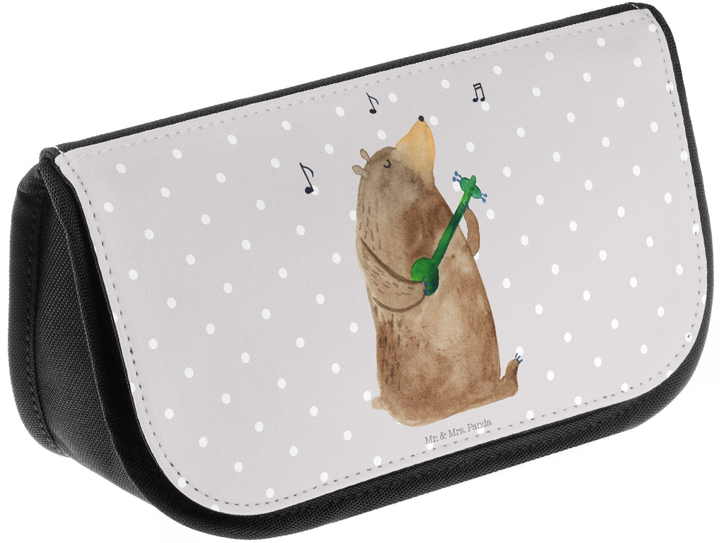 Kosmetiktasche Bär Gitarre Kosmetikbeutel, Kulturtasche, Kulturbeutel, Schminktasche, Make-Up Tasche, Bär, Teddy, Teddybär