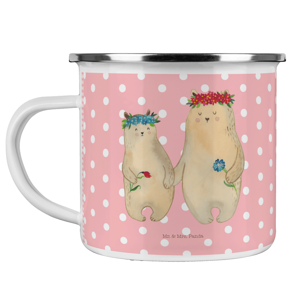 Camping Emaille Tasse Bären mit Blumenkranz Campingtasse, Trinkbecher, Metalltasse, Outdoor Tasse, Emaille Trinkbecher, Blechtasse Outdoor, Emaille Campingbecher, Edelstahl Trinkbecher, Metalltasse für Camping, Kaffee Blechtasse, Camping Tasse Metall, Familie, Vatertag, Muttertag, Bruder, Schwester, Mama, Papa, Oma, Opa, Bär, Bären, Mutter, Mutti, Mami, Lieblingsmensch, Lieblingsmama, beste Mutter, weltbeste Mama, Geschenk Mama. Muttertag, Tochter, Kind, Kinder, Töchter, Family, Vorbild