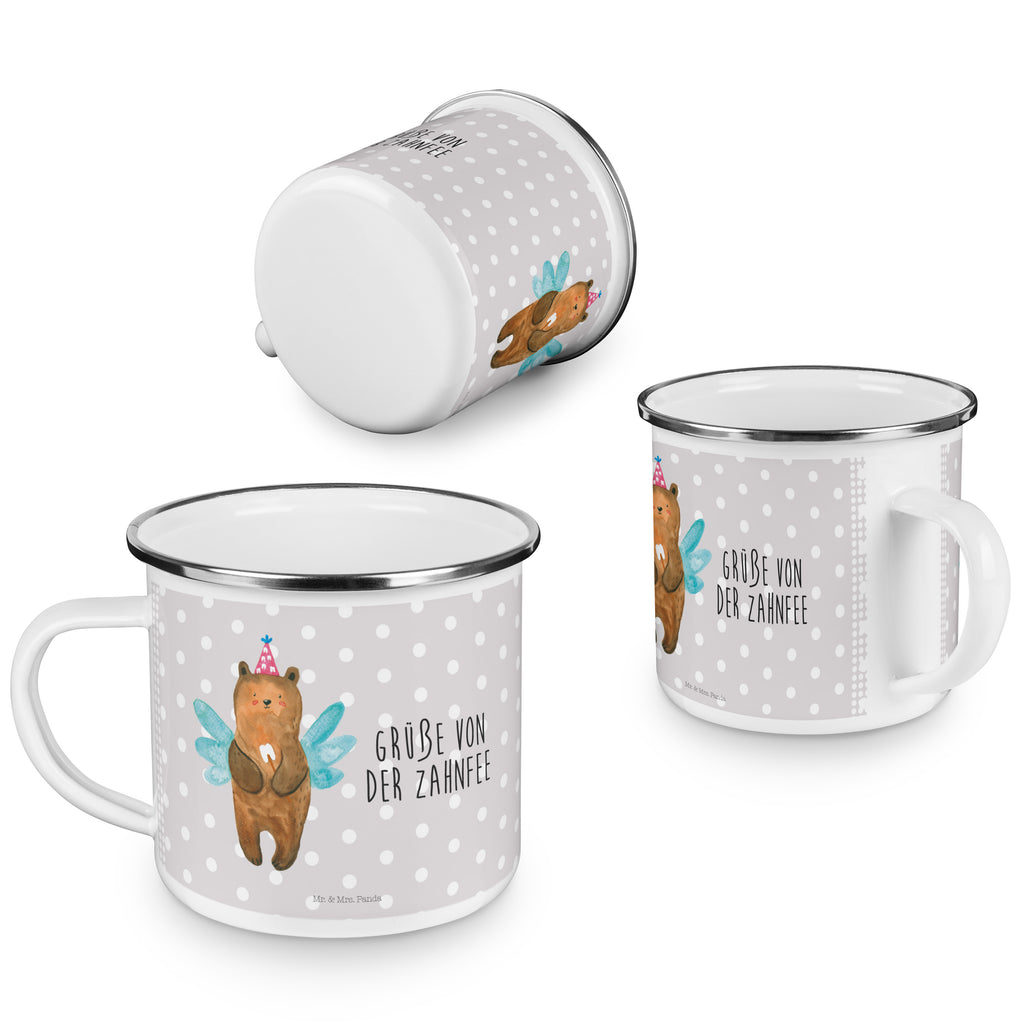 Camping Emaille Tasse Zahnfee Bär Campingtasse, Trinkbecher, Metalltasse, Outdoor Tasse, Emaille Trinkbecher, Blechtasse Outdoor, Emaille Campingbecher, Edelstahl Trinkbecher, Metalltasse für Camping, Kaffee Blechtasse, Camping Tasse Metall, Bär, Teddy, Teddybär, Zahnfee, Fee, Milchzahn, Erster Zahn