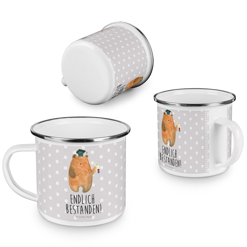 Camping Emaille Tasse Prüfungsbär Campingtasse, Trinkbecher, Metalltasse, Outdoor Tasse, Emaille Trinkbecher, Blechtasse Outdoor, Emaille Campingbecher, Edelstahl Trinkbecher, Metalltasse für Camping, Kaffee Blechtasse, Camping Tasse Metall, Bär, Teddy, Teddybär, Abitur, Prüfungen, Prüfung bestanden, Abschluss, Zeugnis, Abschlusszeugnis