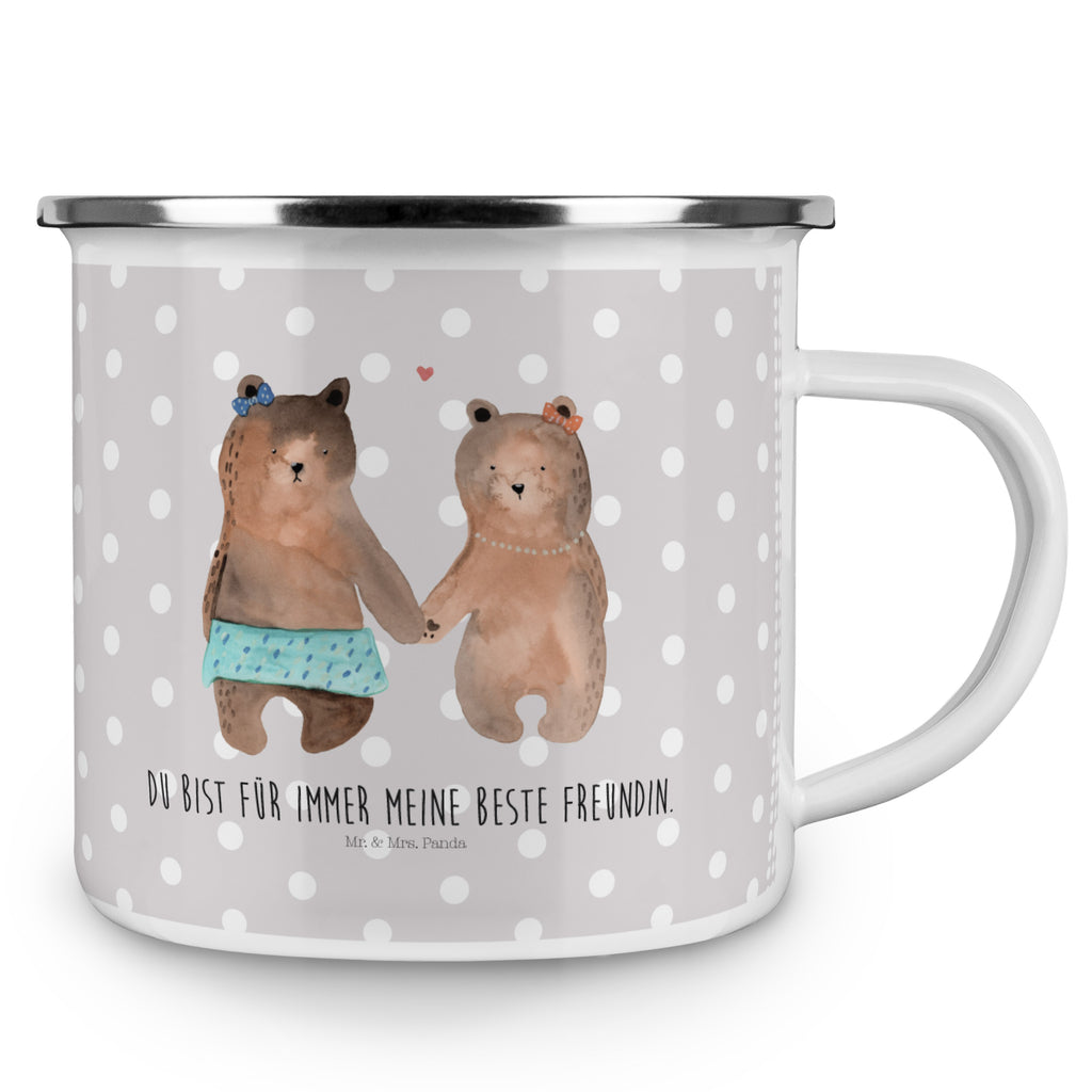 Camping Emaille Tasse Bär Freundin Campingtasse, Trinkbecher, Metalltasse, Outdoor Tasse, Emaille Trinkbecher, Blechtasse Outdoor, Emaille Campingbecher, Edelstahl Trinkbecher, Metalltasse für Camping, Kaffee Blechtasse, Camping Tasse Metall, Bär, Teddy, Teddybär, Bär Freundin Beste Freund Liebe Liebesbeweis Verliebt Kumpel Kumpeliene