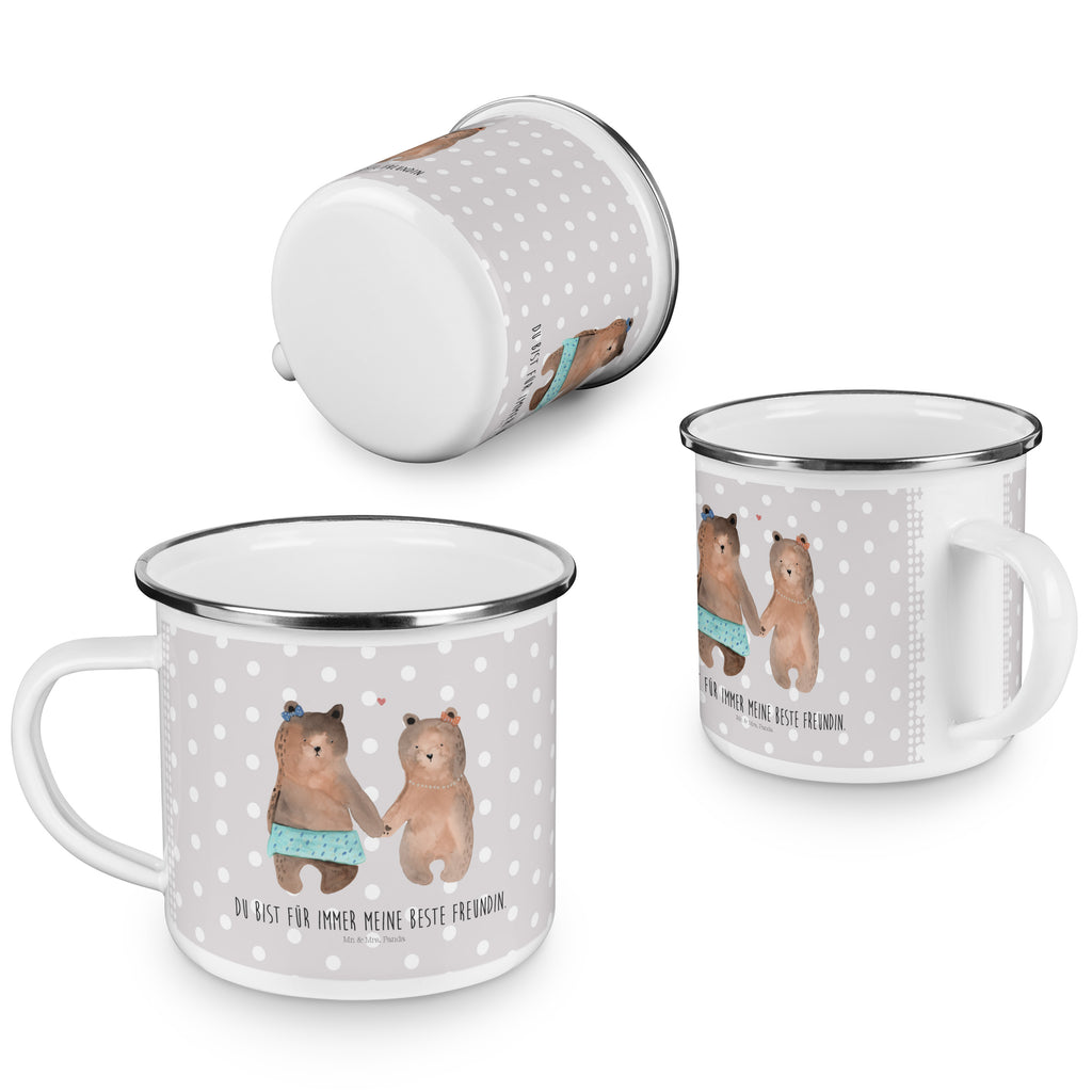 Camping Emaille Tasse Bär Freundin Campingtasse, Trinkbecher, Metalltasse, Outdoor Tasse, Emaille Trinkbecher, Blechtasse Outdoor, Emaille Campingbecher, Edelstahl Trinkbecher, Metalltasse für Camping, Kaffee Blechtasse, Camping Tasse Metall, Bär, Teddy, Teddybär, Bär Freundin Beste Freund Liebe Liebesbeweis Verliebt Kumpel Kumpeliene