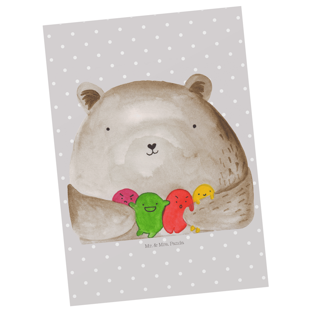 Postkarte Bär Gefühl Geschenkkarte, Grußkarte, Karte, Einladung, Ansichtskarte, Geburtstagskarte, Einladungskarte, Dankeskarte, Bär, Teddy, Teddybär, Wahnsinn, Verrückt, Durchgedreht