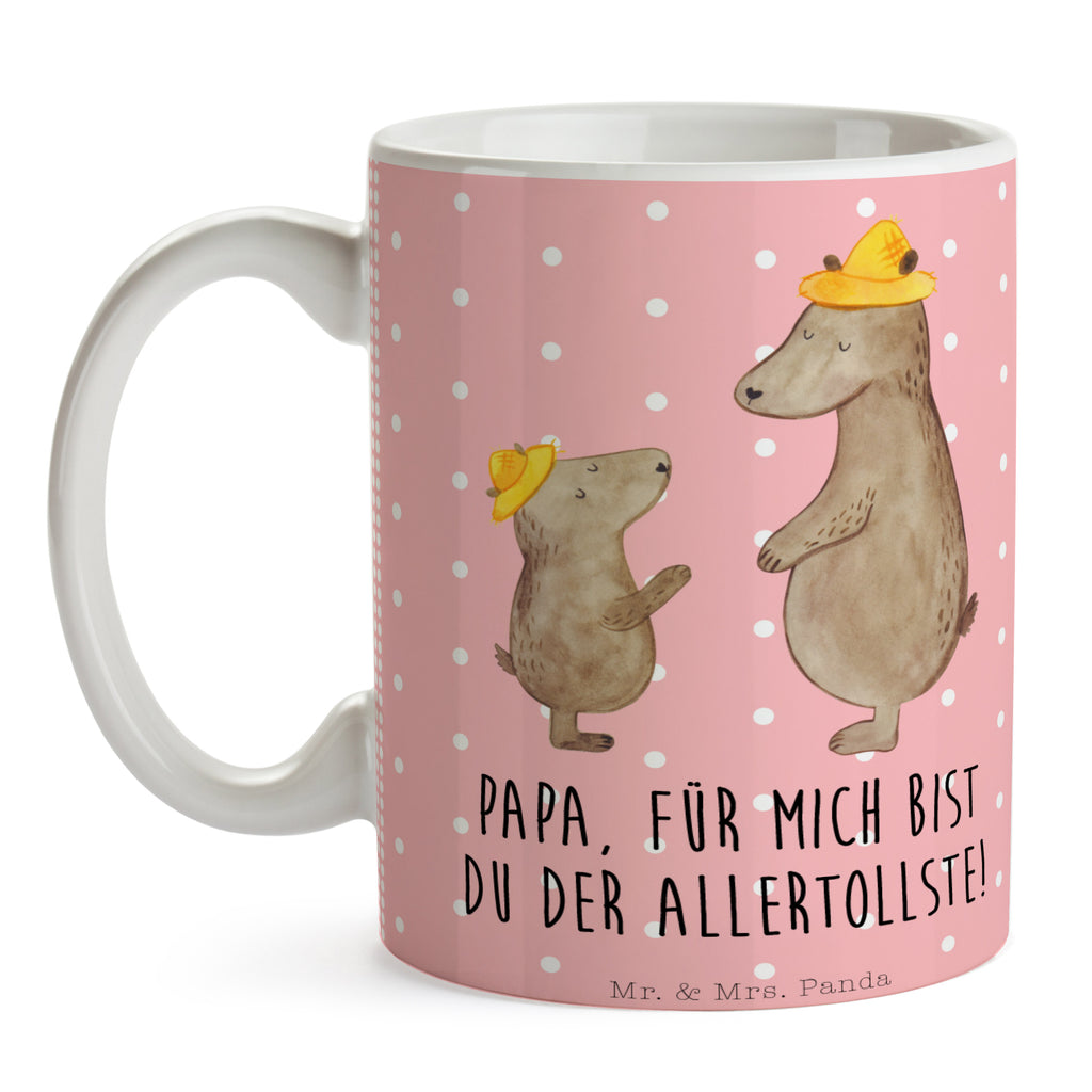 Tasse Bären mit Hut Bär, Bären, Vater, Papa, Vatertag, Papi, Paps, Dad, Daddy, Lieblingsmensch, Sohn, Söhne, Kind, Kinder, Vater-Sohn, Familie, Family, Vorbild Becher, Kaffeetasse, Kaffeebecher, Tee, Frühstück, Büro  Familie, Vatertag, Muttertag, Bruder, Schwester, Mama, Papa, Oma, Opa