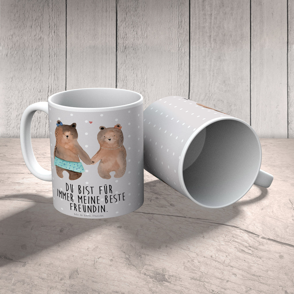 Tasse Bär Freundin Bär Freundin Beste Freund Liebe Liebesbeweis Verliebt Kumpel Kumpeliene Becher, Kaffeetasse, Kaffeebecher, Tee, Frühstück, Büro  Bär, Teddy, Teddybär