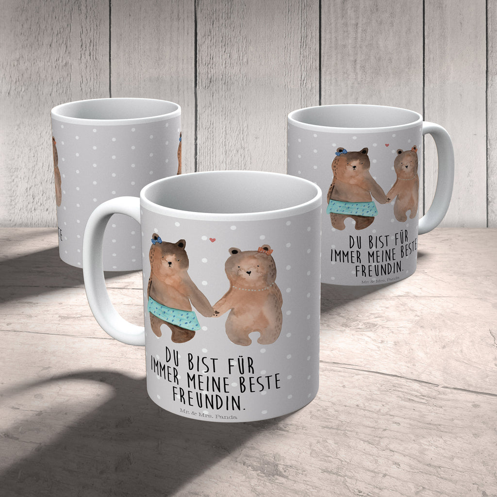 Tasse Bär Freundin Bär Freundin Beste Freund Liebe Liebesbeweis Verliebt Kumpel Kumpeliene Becher, Kaffeetasse, Kaffeebecher, Tee, Frühstück, Büro  Bär, Teddy, Teddybär