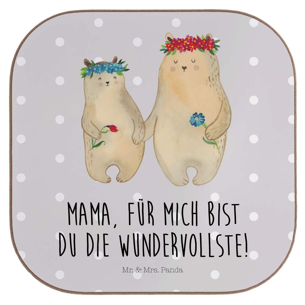 Quadratische Untersetzer Bären mit Blumenkranz Bierdeckel, Glasuntersetzer, Untersetzer Gläser, Getränkeuntersetzer, Familie, Vatertag, Muttertag, Bruder, Schwester, Mama, Papa, Oma, Opa, Bär, Bären, Mutter, Mutti, Mami, Lieblingsmensch, Lieblingsmama, beste Mutter, weltbeste Mama, Geschenk Mama. Muttertag, Tochter, Kind, Kinder, Töchter, Family, Vorbild