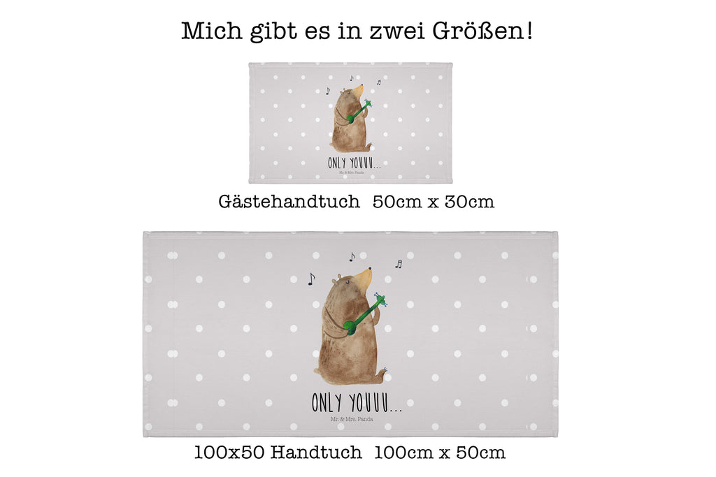 Gäste Handtuch Bär Gitarre Gästetuch, Reisehandtuch, Sport Handtuch, Frottier, Kinder Handtuch, Bär, Teddy, Teddybär