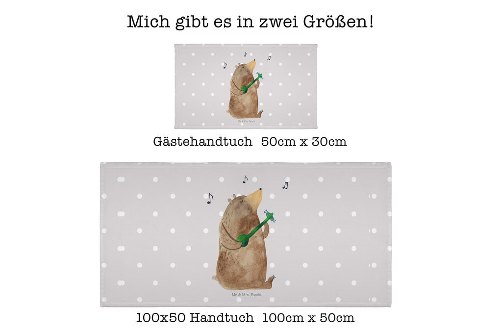 Gäste Handtuch Bär Gitarre Gästetuch, Reisehandtuch, Sport Handtuch, Frottier, Kinder Handtuch, Bär, Teddy, Teddybär