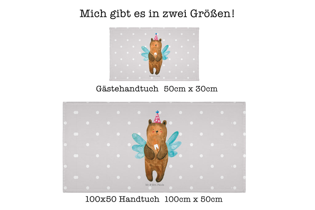 Gäste Handtuch Zahnfee Bär Gästetuch, Reisehandtuch, Sport Handtuch, Frottier, Kinder Handtuch, Bär, Teddy, Teddybär, Zahnfee, Fee, Milchzahn, Erster Zahn