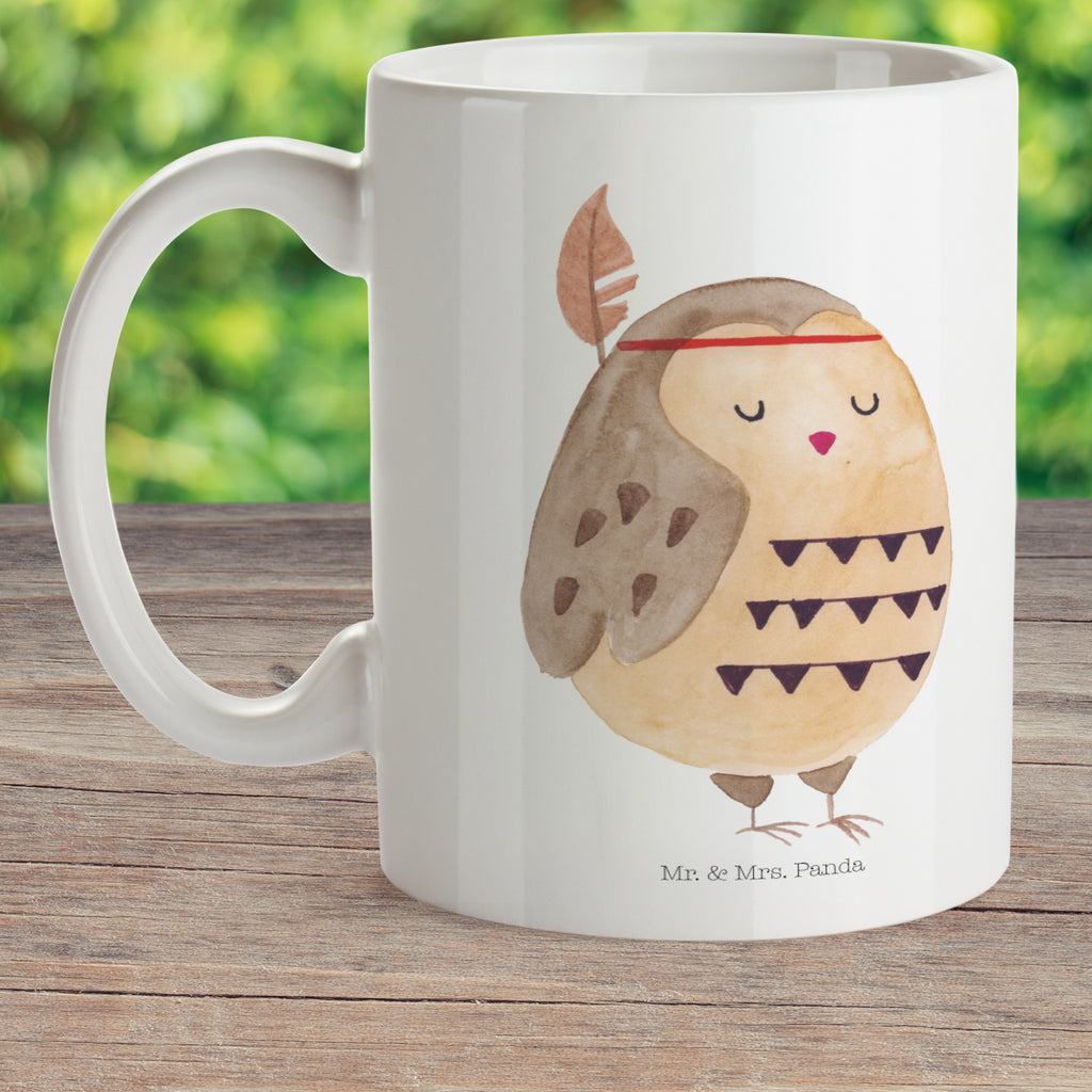 Kindertasse Eule Federschmuck Kunststoff Tasse, Kindergarten, Tasse, Trinkbecher, Camping Becher, Kaffeetasse, Kunststoffbecher, Kindergartenbecher, Outdoorgeschirr, Kunststoffgeschirr, Reisebecher, Reisetasse, Kinderbecher, Eule, Eule Deko, Owl, Das Leben ist ein Abenteuer, Reisespruch, Federschmuck, Dekoration