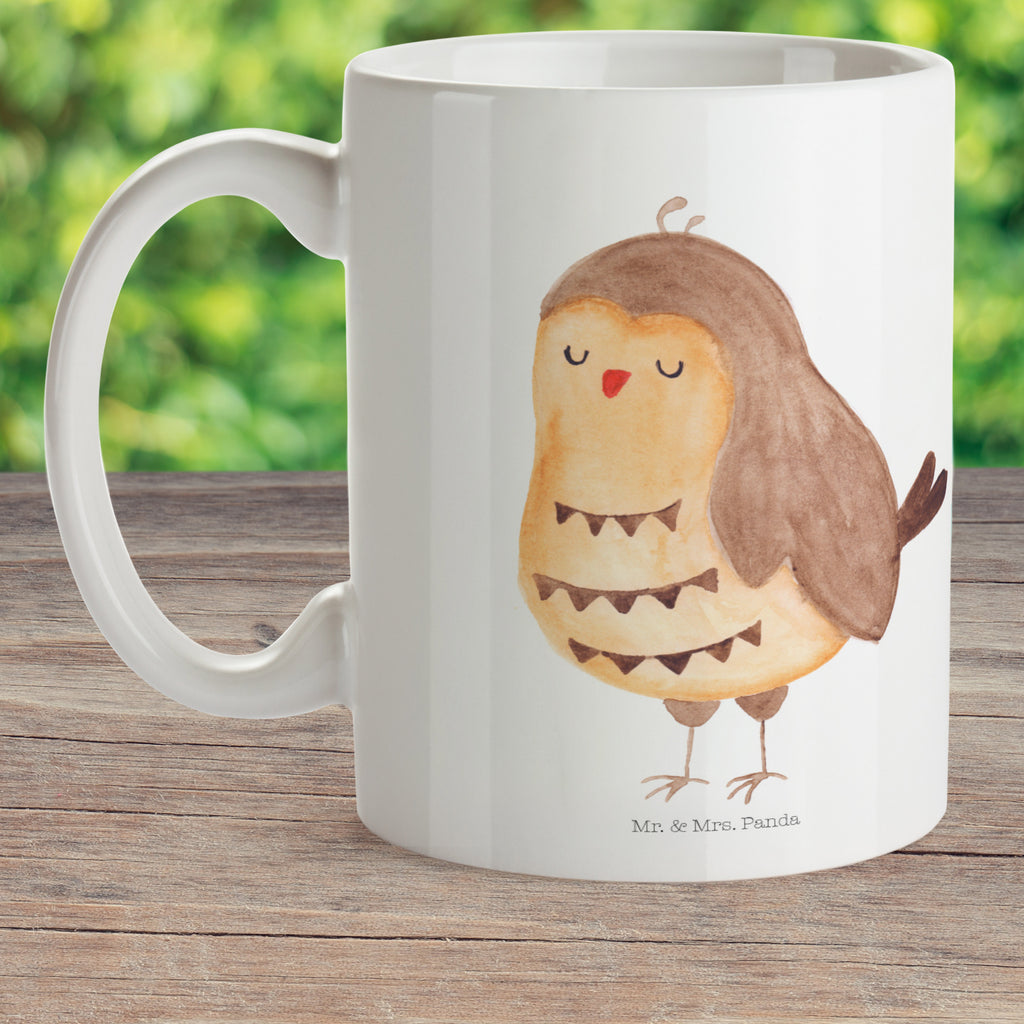 Kindertasse Eule Zufrieden Kunststoff Tasse, Kindergarten, Tasse, Trinkbecher, Camping Becher, Kaffeetasse, Kunststoffbecher, Kindergartenbecher, Outdoorgeschirr, Kunststoffgeschirr, Reisebecher, Reisetasse, Kinderbecher, Eule, Eule Spruch, Eule deko, Owl, Liebe Spruch, Romantisch, Wortspiel lustig, Spruch schön, Geschenk Hochzeitstag