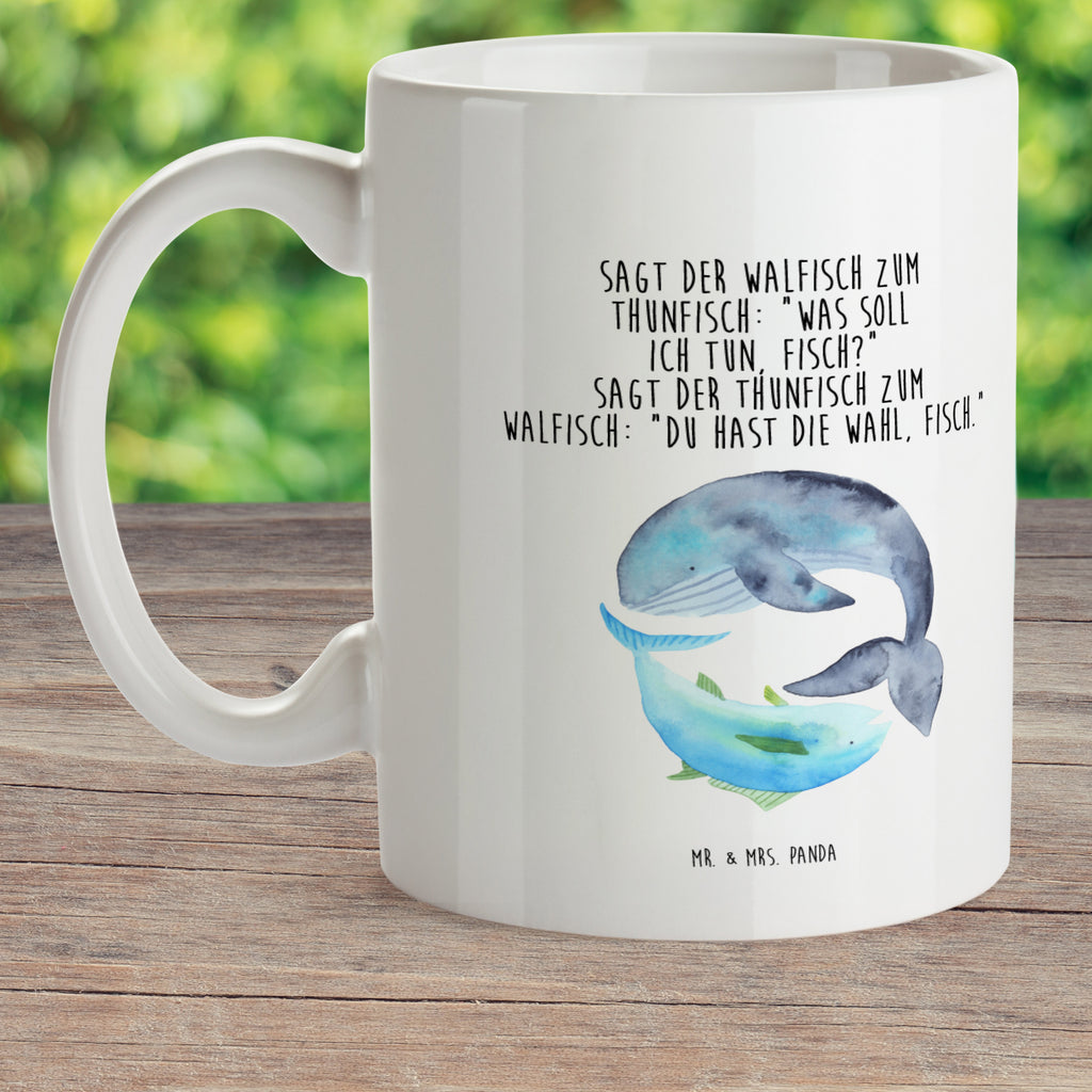 Kindertasse Walfisch & Thunfisch Kunststoff Tasse, Kindergarten, Tasse, Trinkbecher, Camping Becher, Kaffeetasse, Kunststoffbecher, Kindergartenbecher, Outdoorgeschirr, Kunststoffgeschirr, Reisebecher, Reisetasse, Kinderbecher, Tiermotive, Gute Laune, lustige Sprüche, Tiere, Wal, Wahl, Tunfisch, Wortwitz lustig, Spruch lustig, Flachwitz, Witz, Spruch des Tages, Flachwitz Geschenk