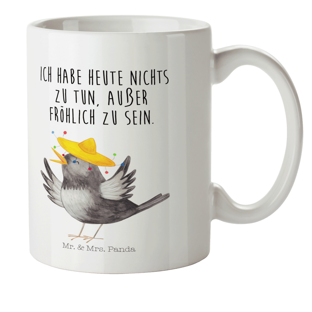 Kindertasse Rabe mit Sombrero Kunststoff Tasse, Kindergarten, Tasse, Trinkbecher, Camping Becher, Kaffeetasse, Kunststoffbecher, Kindergartenbecher, Outdoorgeschirr, Kunststoffgeschirr, Reisebecher, Reisetasse, Kinderbecher, Tiermotive, Gute Laune, lustige Sprüche, Tiere, Rabe, Vogel, Vögel, Spruch positiv, fröhlich sein, glücklich sein, Glück Spruch, froh, Elster, Motivation