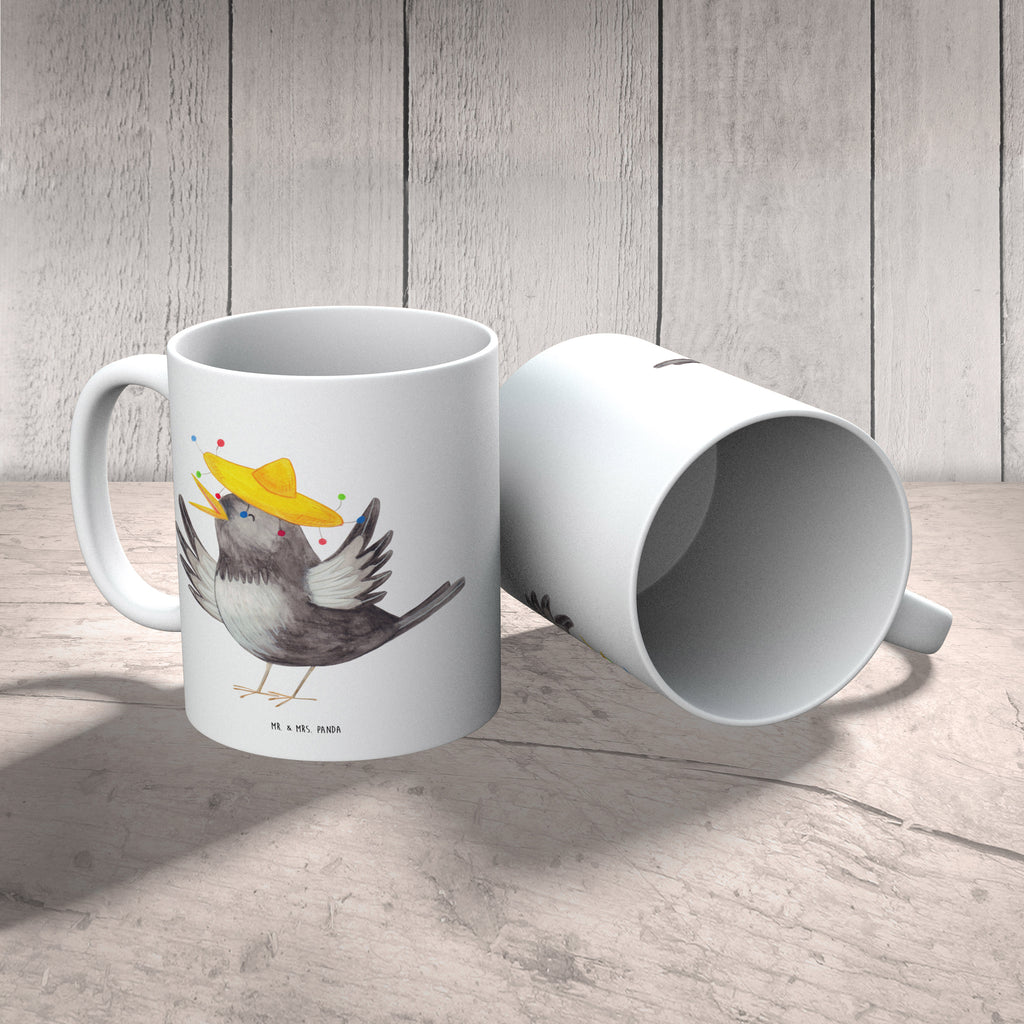 Kindertasse Rabe mit Sombrero Kunststoff Tasse, Kindergarten, Tasse, Trinkbecher, Camping Becher, Kaffeetasse, Kunststoffbecher, Kindergartenbecher, Outdoorgeschirr, Kunststoffgeschirr, Reisebecher, Reisetasse, Kinderbecher, Tiermotive, Gute Laune, lustige Sprüche, Tiere, Rabe, Vogel, Vögel, Spruch positiv, fröhlich sein, glücklich sein, Glück Spruch, froh, Elster, Motivation