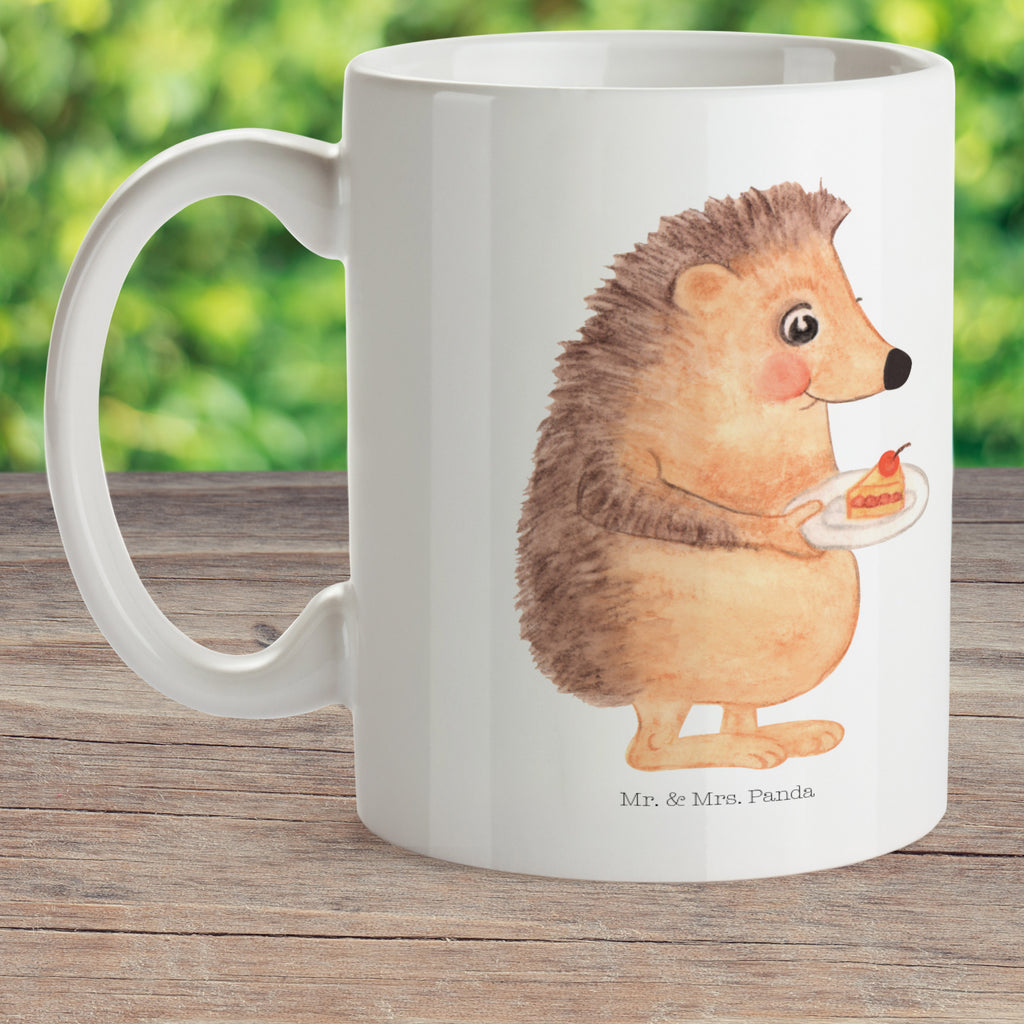 Kindertasse Igel mit Kuchenstück Kunststoff Tasse, Kindergarten, Tasse, Trinkbecher, Camping Becher, Kaffeetasse, Kunststoffbecher, Kindergartenbecher, Outdoorgeschirr, Kunststoffgeschirr, Reisebecher, Reisetasse, Kinderbecher, Tiermotive, Gute Laune, lustige Sprüche, Tiere, Igel, Essen Spruch, Kuchen, Backen Geschenk, Kuchen backen, Einladung Party, Geburtstagskuchen, Torte