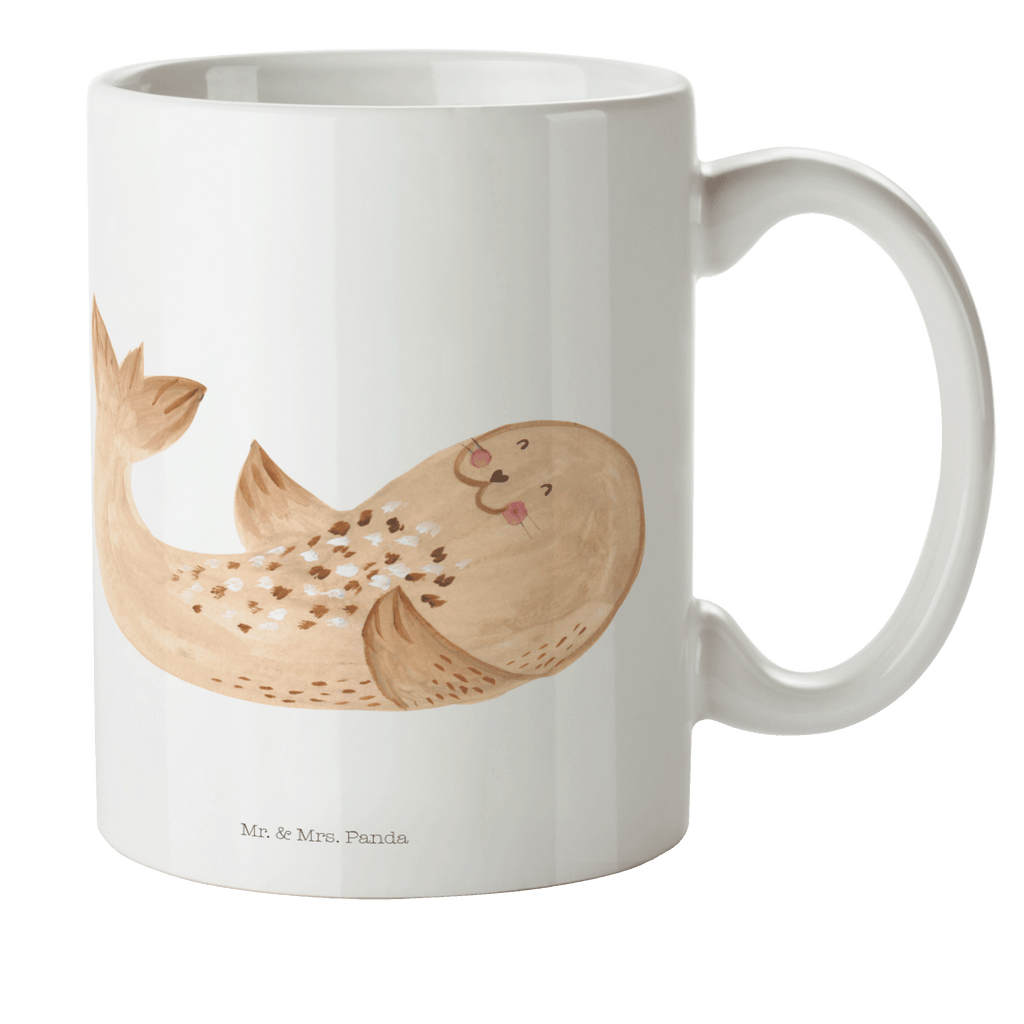 Kindertasse Robbe liegend Kunststoff Tasse, Kindergarten, Tasse, Trinkbecher, Camping Becher, Kaffeetasse, Kunststoffbecher, Kindergartenbecher, Outdoorgeschirr, Kunststoffgeschirr, Reisebecher, Reisetasse, Kinderbecher, Tiermotive, Gute Laune, lustige Sprüche, Tiere, Robbe, Robben, Seehund, Strand, Meerestier, Ostsee, Nordsee, Lachen, Freude