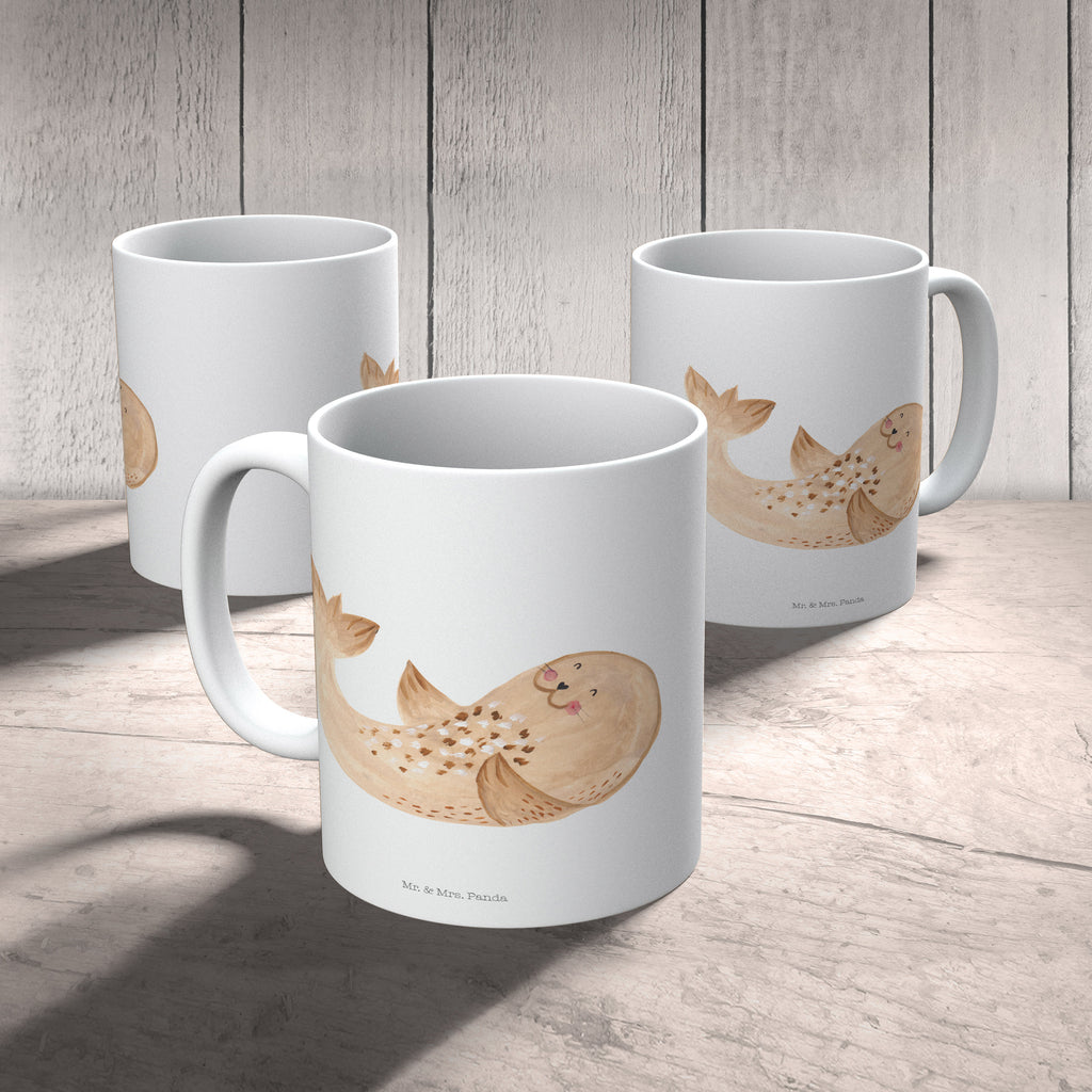 Kindertasse Robbe liegend Kunststoff Tasse, Kindergarten, Tasse, Trinkbecher, Camping Becher, Kaffeetasse, Kunststoffbecher, Kindergartenbecher, Outdoorgeschirr, Kunststoffgeschirr, Reisebecher, Reisetasse, Kinderbecher, Tiermotive, Gute Laune, lustige Sprüche, Tiere, Robbe, Robben, Seehund, Strand, Meerestier, Ostsee, Nordsee, Lachen, Freude