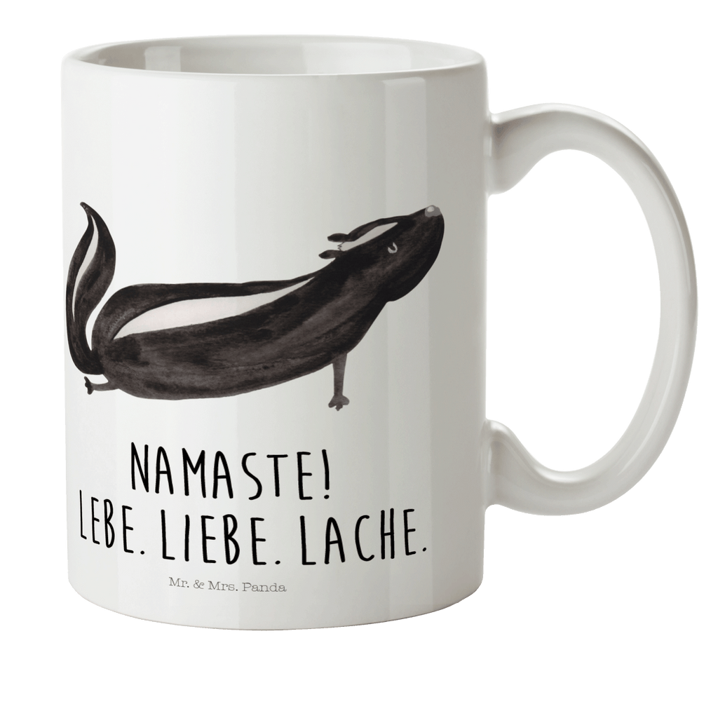 Kindertasse Stinktier Yoga Kunststoff Tasse, Kindergarten, Tasse, Trinkbecher, Camping Becher, Kaffeetasse, Kunststoffbecher, Kindergartenbecher, Outdoorgeschirr, Kunststoffgeschirr, Reisebecher, Reisetasse, Kinderbecher, Stinktier, Skunk, Wildtier, Raubtier, Stinker, Stinki, Yoga, Namaste, Lebe, Liebe, Lache