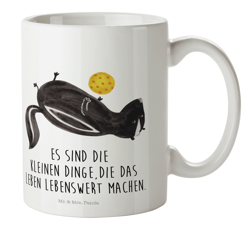 Kindertasse Stinktier Ball Kunststoff Tasse, Kindergarten, Tasse, Trinkbecher, Camping Becher, Kaffeetasse, Kunststoffbecher, Kindergartenbecher, Outdoorgeschirr, Kunststoffgeschirr, Reisebecher, Reisetasse, Kinderbecher, Stinktier, Skunk, Wildtier, Raubtier, Stinker, Stinki, verspielt, Weisheit