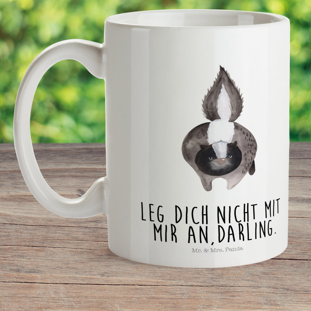 Kindertasse Stinktier Angriff Kunststoff Tasse, Kindergarten, Tasse, Trinkbecher, Camping Becher, Kaffeetasse, Kunststoffbecher, Kindergartenbecher, Outdoorgeschirr, Kunststoffgeschirr, Reisebecher, Reisetasse, Kinderbecher, Stinktier, Skunk, Wildtier, Raubtier, Stinker, Stinki, wütend, Drohung