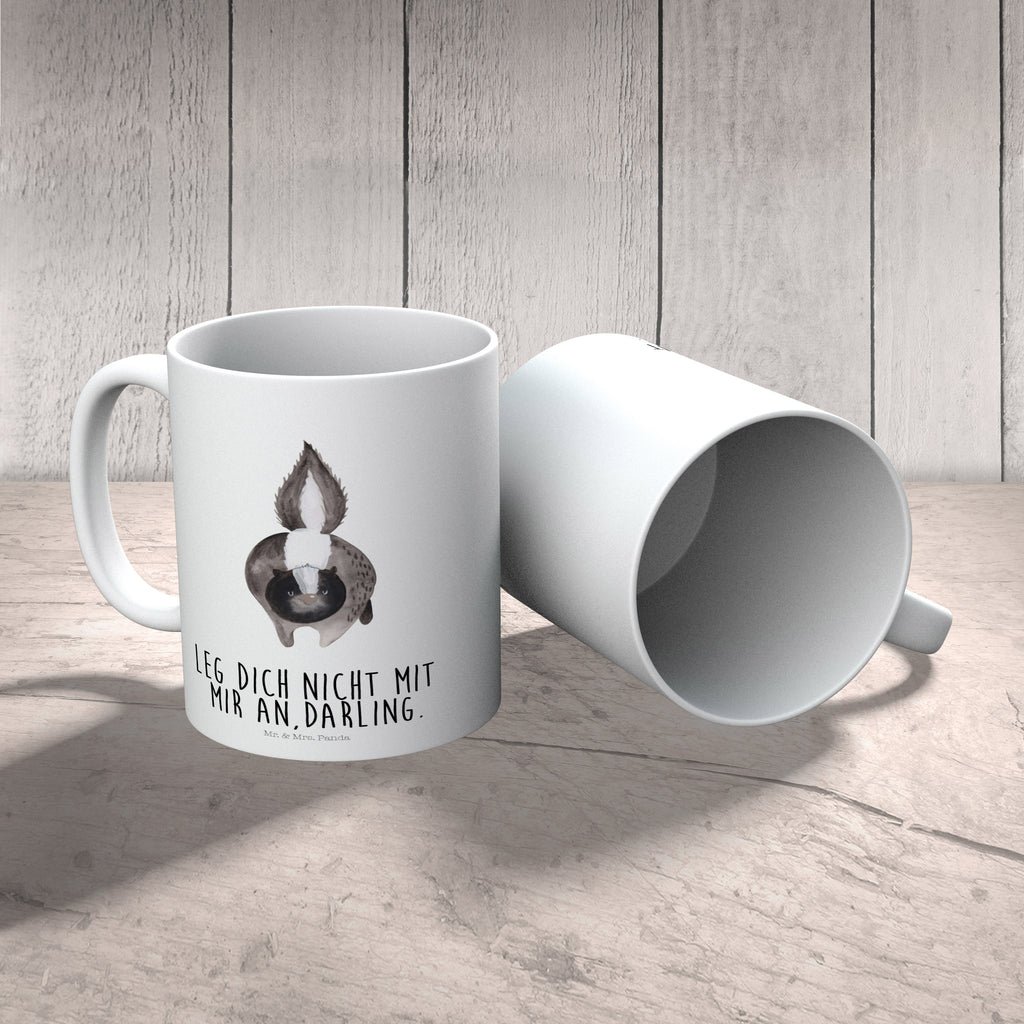 Kindertasse Stinktier Angriff Kunststoff Tasse, Kindergarten, Tasse, Trinkbecher, Camping Becher, Kaffeetasse, Kunststoffbecher, Kindergartenbecher, Outdoorgeschirr, Kunststoffgeschirr, Reisebecher, Reisetasse, Kinderbecher, Stinktier, Skunk, Wildtier, Raubtier, Stinker, Stinki, wütend, Drohung
