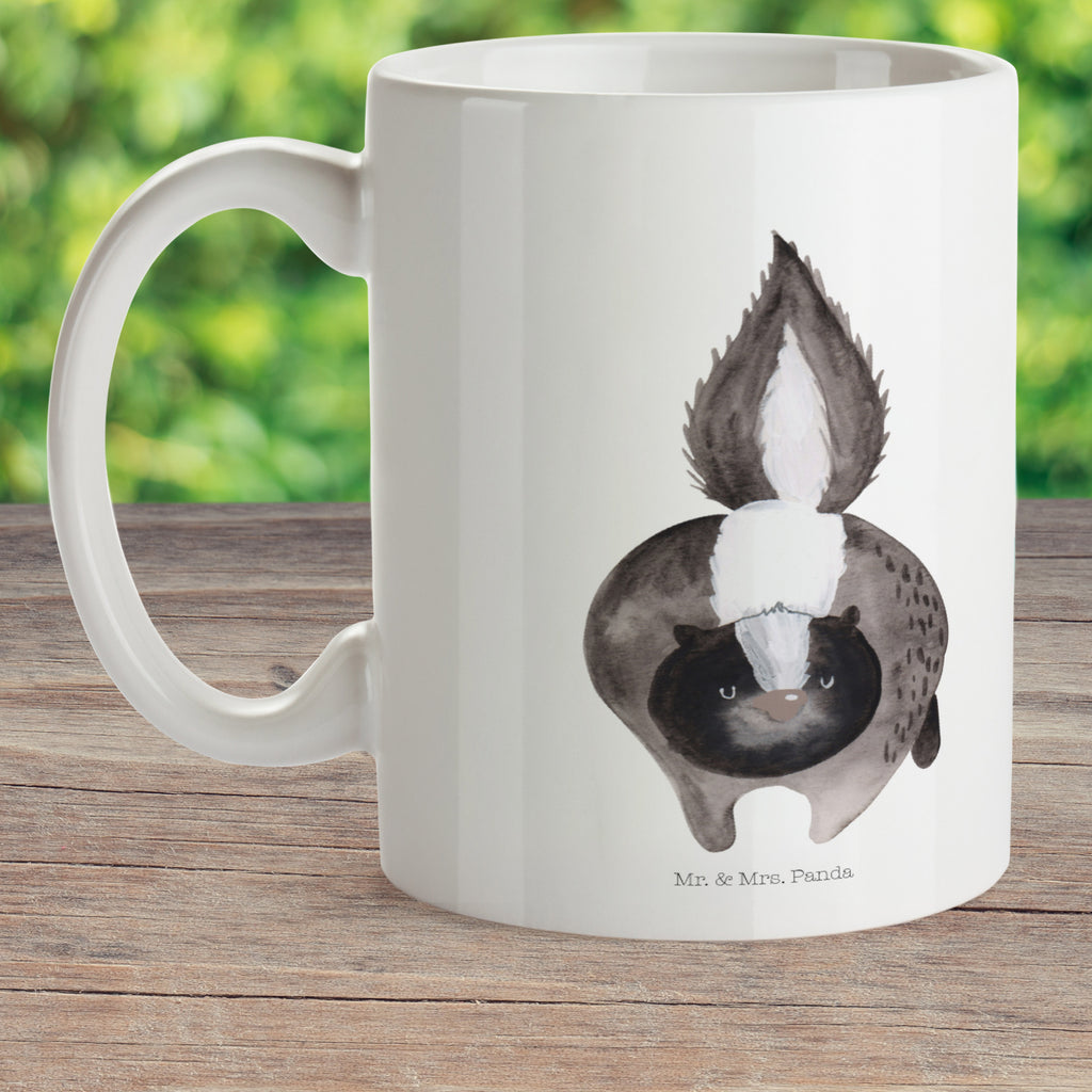 Kindertasse Stinktier Angriff Kunststoff Tasse, Kindergarten, Tasse, Trinkbecher, Camping Becher, Kaffeetasse, Kunststoffbecher, Kindergartenbecher, Outdoorgeschirr, Kunststoffgeschirr, Reisebecher, Reisetasse, Kinderbecher, Stinktier, Skunk, Wildtier, Raubtier, Stinker, Stinki, wütend, Drohung