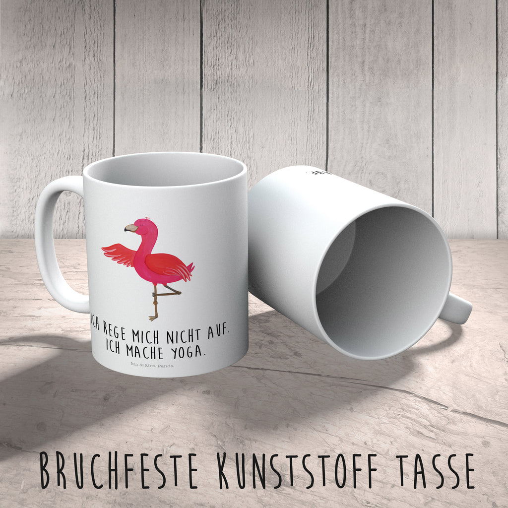 Kindertasse Flamingo Yoga Kunststoff Tasse, Kindergarten, Tasse, Trinkbecher, Camping Becher, Kaffeetasse, Kunststoffbecher, Kindergartenbecher, Outdoorgeschirr, Kunststoffgeschirr, Reisebecher, Reisetasse, Kinderbecher, Flamingo, Vogel, Yoga, Namaste, Achtsamkeit, Yoga-Übung, Entspannung, Ärger, Aufregen, Tiefenentspannung