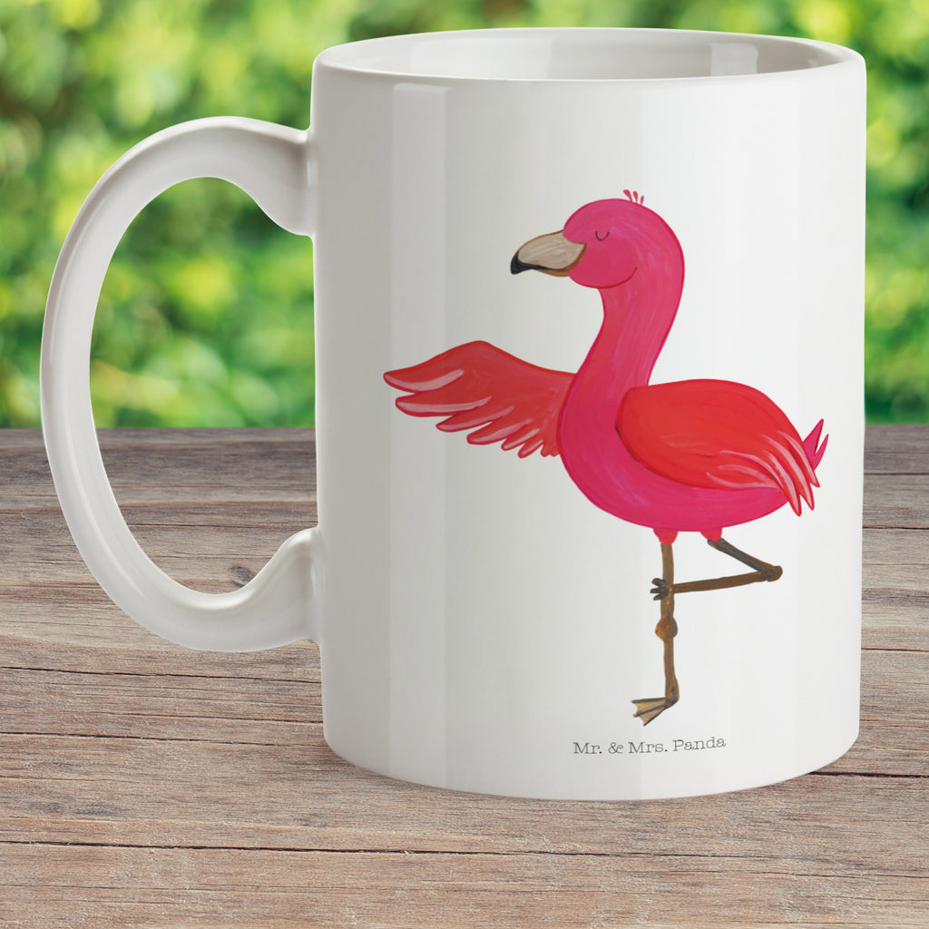 Kindertasse Flamingo Yoga Kunststoff Tasse, Kindergarten, Tasse, Trinkbecher, Camping Becher, Kaffeetasse, Kunststoffbecher, Kindergartenbecher, Outdoorgeschirr, Kunststoffgeschirr, Reisebecher, Reisetasse, Kinderbecher, Flamingo, Vogel, Yoga, Namaste, Achtsamkeit, Yoga-Übung, Entspannung, Ärger, Aufregen, Tiefenentspannung