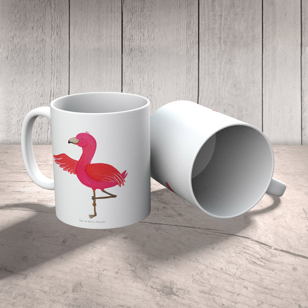 Kindertasse Flamingo Yoga Kunststoff Tasse, Kindergarten, Tasse, Trinkbecher, Camping Becher, Kaffeetasse, Kunststoffbecher, Kindergartenbecher, Outdoorgeschirr, Kunststoffgeschirr, Reisebecher, Reisetasse, Kinderbecher, Flamingo, Vogel, Yoga, Namaste, Achtsamkeit, Yoga-Übung, Entspannung, Ärger, Aufregen, Tiefenentspannung
