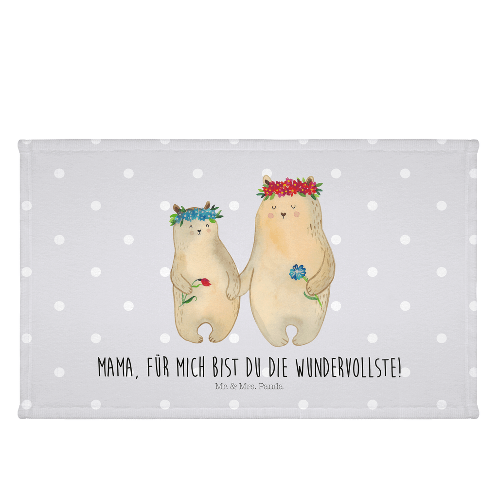 Gäste Handtuch Bären mit Blumenkranz Gästetuch, Reisehandtuch, Sport Handtuch, Frottier, Kinder Handtuch, Familie, Vatertag, Muttertag, Bruder, Schwester, Mama, Papa, Oma, Opa, Bär, Bären, Mutter, Mutti, Mami, Lieblingsmensch, Lieblingsmama, beste Mutter, weltbeste Mama, Geschenk Mama. Muttertag, Tochter, Kind, Kinder, Töchter, Family, Vorbild