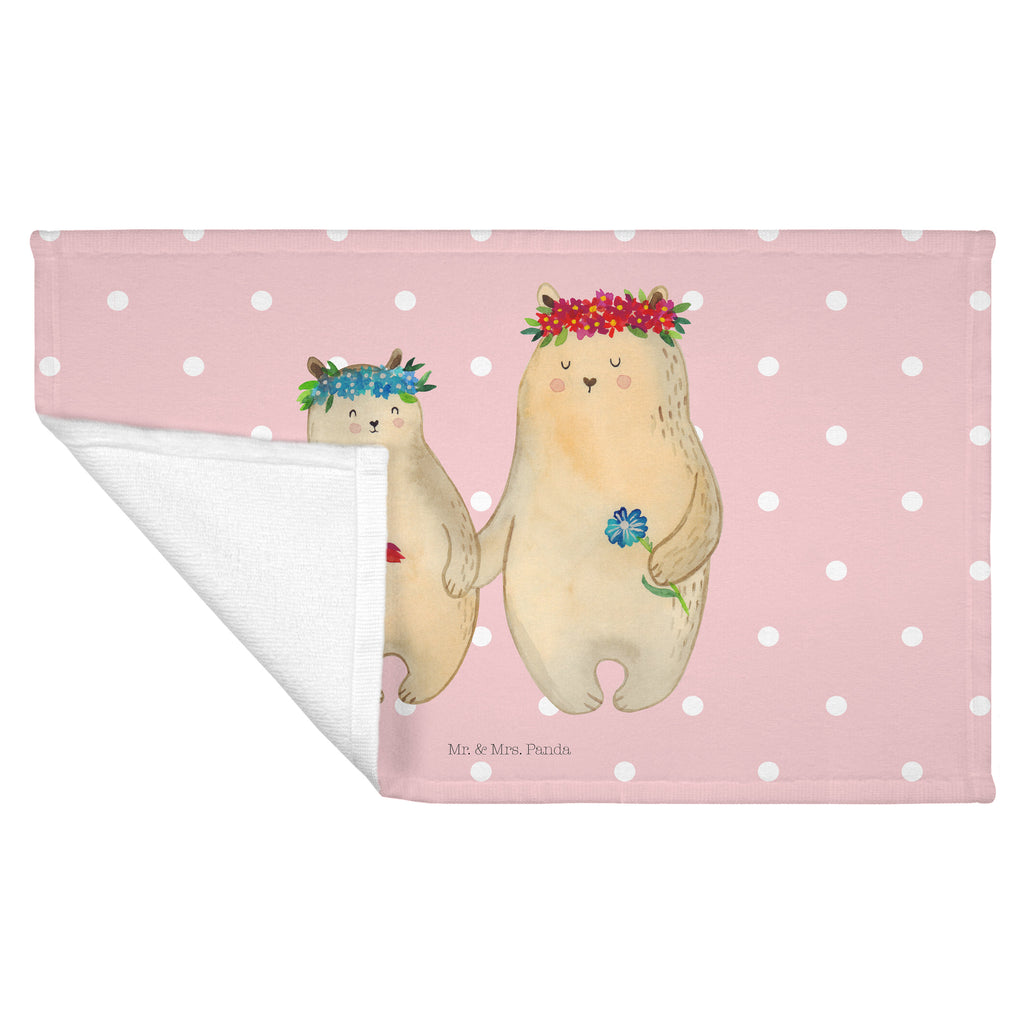 Gäste Handtuch Bären mit Blumenkranz Gästetuch, Reisehandtuch, Sport Handtuch, Frottier, Kinder Handtuch, Familie, Vatertag, Muttertag, Bruder, Schwester, Mama, Papa, Oma, Opa, Bär, Bären, Mutter, Mutti, Mami, Lieblingsmensch, Lieblingsmama, beste Mutter, weltbeste Mama, Geschenk Mama. Muttertag, Tochter, Kind, Kinder, Töchter, Family, Vorbild