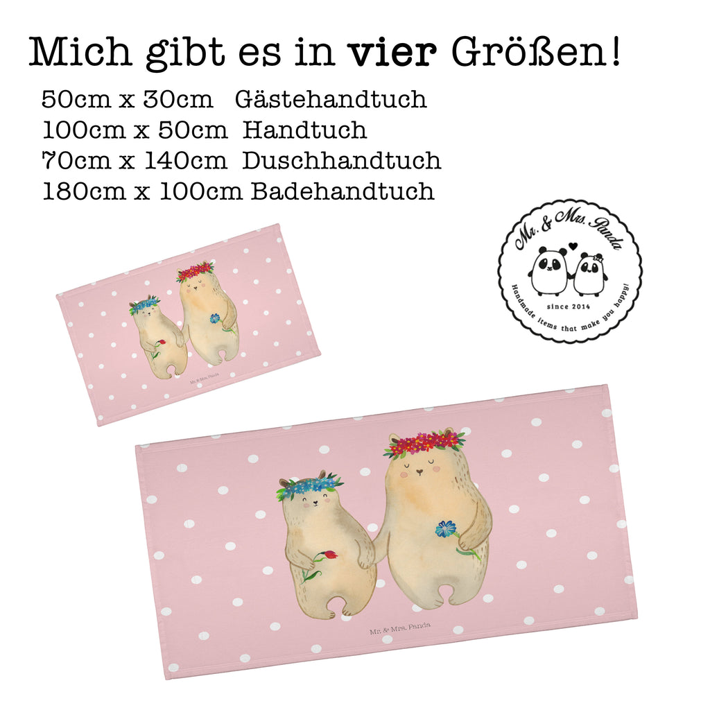 Gäste Handtuch Bären mit Blumenkranz Gästetuch, Reisehandtuch, Sport Handtuch, Frottier, Kinder Handtuch, Familie, Vatertag, Muttertag, Bruder, Schwester, Mama, Papa, Oma, Opa, Bär, Bären, Mutter, Mutti, Mami, Lieblingsmensch, Lieblingsmama, beste Mutter, weltbeste Mama, Geschenk Mama. Muttertag, Tochter, Kind, Kinder, Töchter, Family, Vorbild