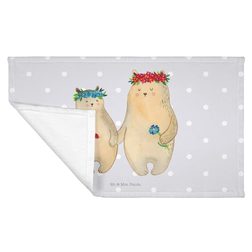 Gäste Handtuch Bären mit Blumenkranz Gästetuch, Reisehandtuch, Sport Handtuch, Frottier, Kinder Handtuch, Familie, Vatertag, Muttertag, Bruder, Schwester, Mama, Papa, Oma, Opa, Bär, Bären, Mutter, Mutti, Mami, Lieblingsmensch, Lieblingsmama, beste Mutter, weltbeste Mama, Geschenk Mama. Muttertag, Tochter, Kind, Kinder, Töchter, Family, Vorbild