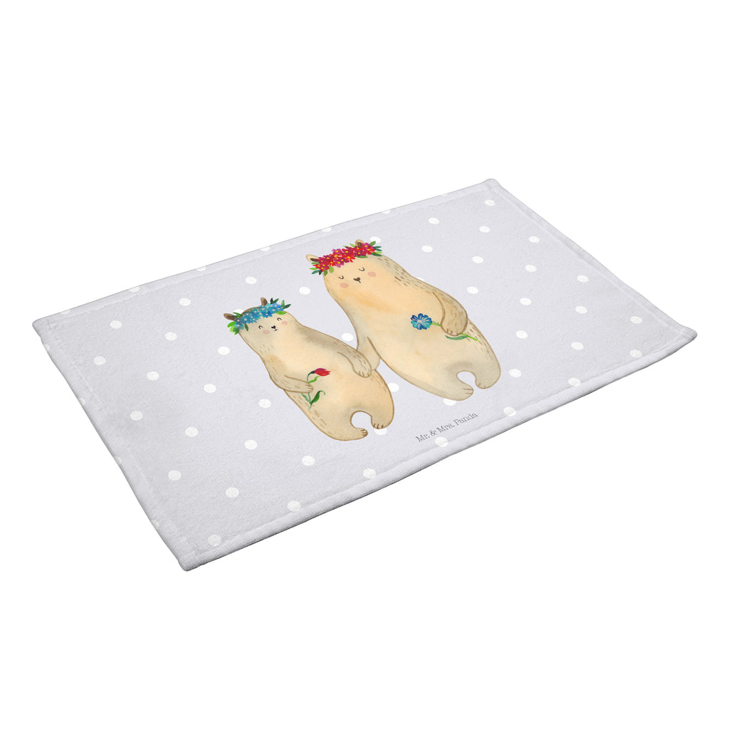 Gäste Handtuch Bären mit Blumenkranz Gästetuch, Reisehandtuch, Sport Handtuch, Frottier, Kinder Handtuch, Familie, Vatertag, Muttertag, Bruder, Schwester, Mama, Papa, Oma, Opa, Bär, Bären, Mutter, Mutti, Mami, Lieblingsmensch, Lieblingsmama, beste Mutter, weltbeste Mama, Geschenk Mama. Muttertag, Tochter, Kind, Kinder, Töchter, Family, Vorbild
