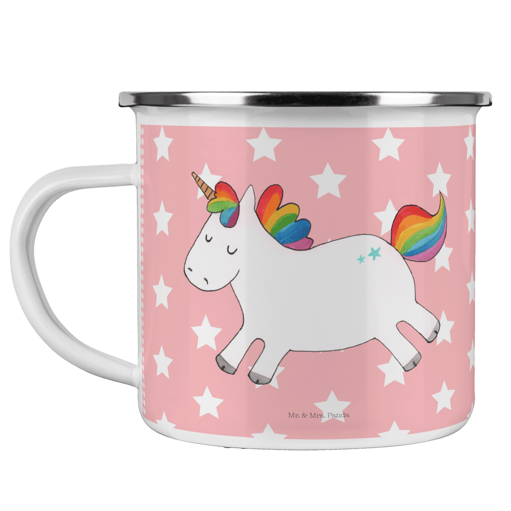 Camping Emaille Tasse Einhorn Happy Campingtasse, Trinkbecher, Metalltasse, Outdoor Tasse, Emaille Trinkbecher, Blechtasse Outdoor, Emaille Campingbecher, Edelstahl Trinkbecher, Metalltasse für Camping, Kaffee Blechtasse, Camping Tasse Metall, Einhorn, Einhörner, Einhorn Deko, Pegasus, Unicorn, glücklich, fröhlich, Spaß, Freude, Lebensfreude, witzig, spannend, Lächeln, Lachen