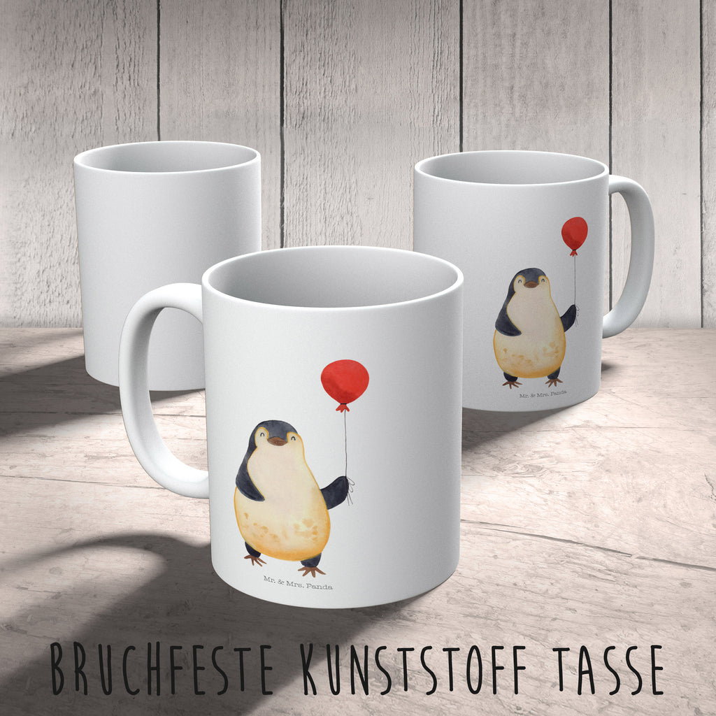 Kindertasse Pinguin Luftballon Kunststoff Tasse, Kindergarten, Tasse, Trinkbecher, Camping Becher, Kaffeetasse, Kunststoffbecher, Kindergartenbecher, Outdoorgeschirr, Kunststoffgeschirr, Reisebecher, Reisetasse, Kinderbecher, Pinguin, Pinguine, Luftballon, Tagträume, Lebenslust, Geschenk Freundin, Geschenkidee, beste Freundin, Motivation, Neustart, neues Leben, Liebe, Glück