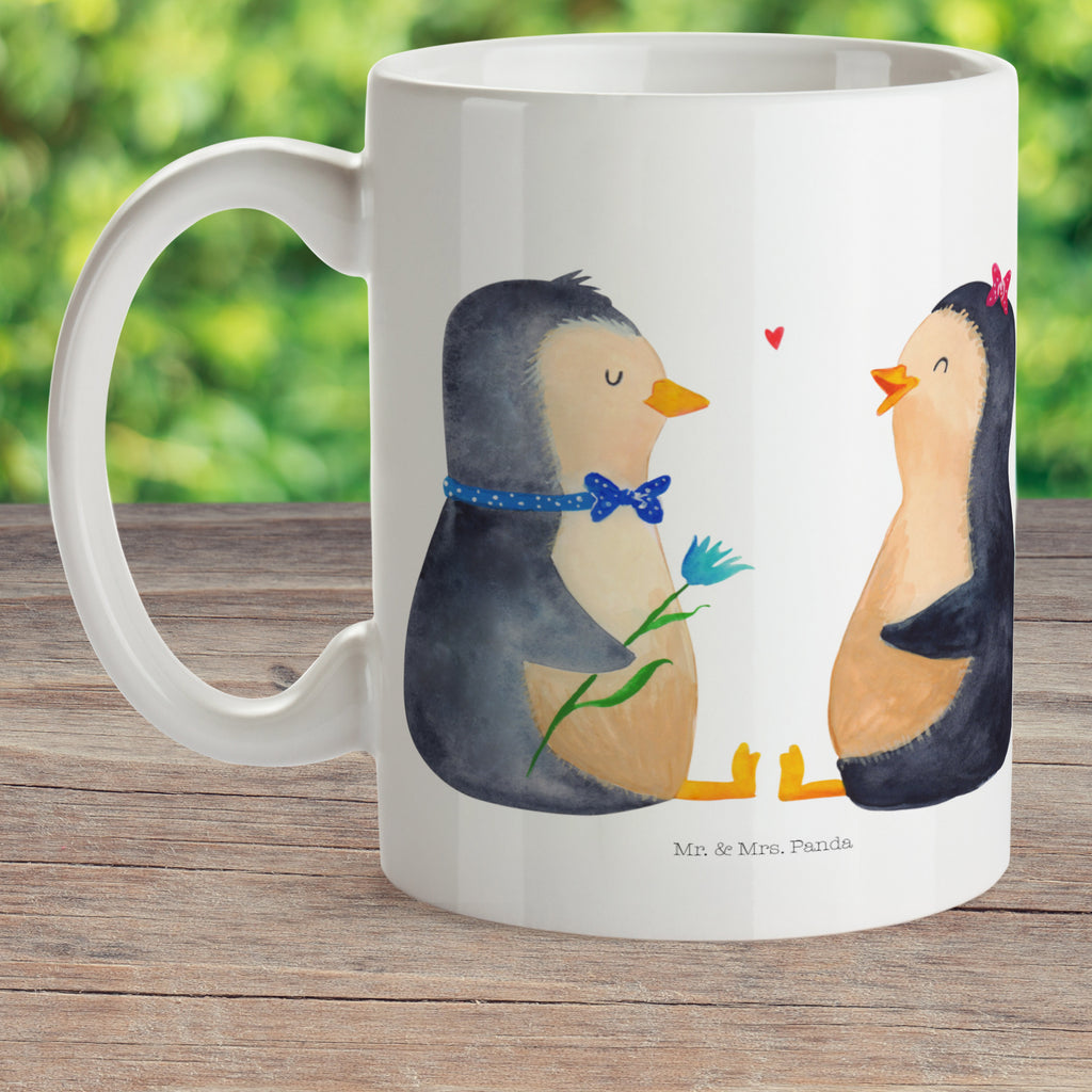Kindertasse Pinguin Pärchen Kunststoff Tasse, Kindergarten, Tasse, Trinkbecher, Camping Becher, Kaffeetasse, Kunststoffbecher, Kindergartenbecher, Outdoorgeschirr, Kunststoffgeschirr, Reisebecher, Reisetasse, Kinderbecher, Pinguin, Pinguine, Liebe, Liebespaar, Liebesbeweis, Liebesgeschenk, Verlobung, Jahrestag, Hochzeitstag, Hochzeit, Hochzeitsgeschenk, große Liebe, Traumpaar