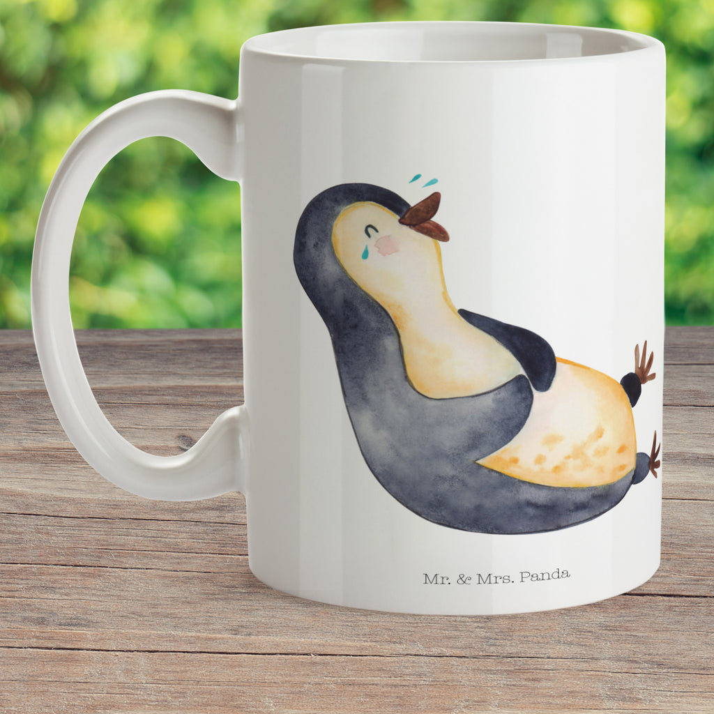 Kindertasse Pinguin lachend Kunststoff Tasse, Kindergarten, Tasse, Trinkbecher, Camping Becher, Kaffeetasse, Kunststoffbecher, Kindergartenbecher, Outdoorgeschirr, Kunststoffgeschirr, Reisebecher, Reisetasse, Kinderbecher, Pinguin, Pinguine, lustiger Spruch, Optimismus, Fröhlich, Lachen, Humor, Fröhlichkeit