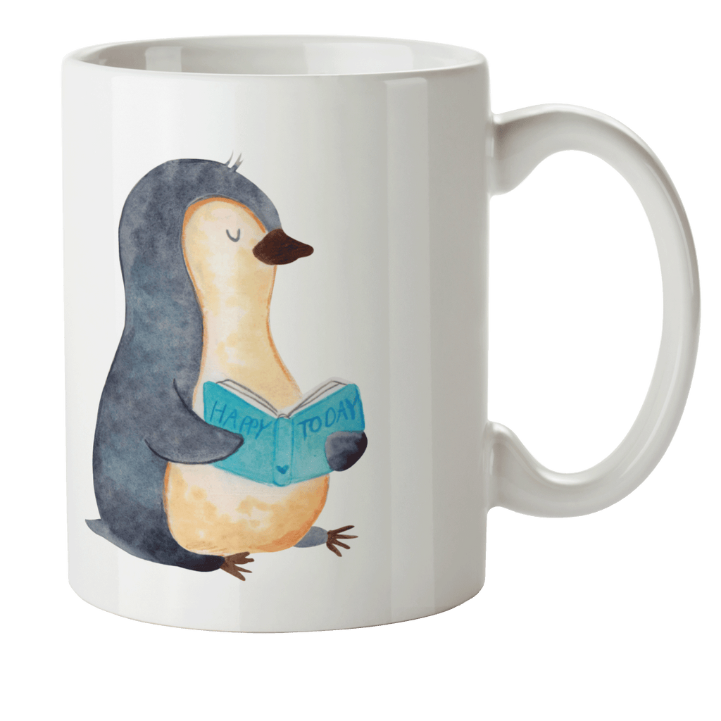 Kindertasse Pinguin Buch Kunststoff Tasse, Kindergarten, Tasse, Trinkbecher, Camping Becher, Kaffeetasse, Kunststoffbecher, Kindergartenbecher, Outdoorgeschirr, Kunststoffgeschirr, Reisebecher, Reisetasse, Kinderbecher, Pinguin, Pinguine, Buch, Lesen, Bücherwurm, Nichtstun, Faulenzen, Ferien, Urlaub, Freizeit