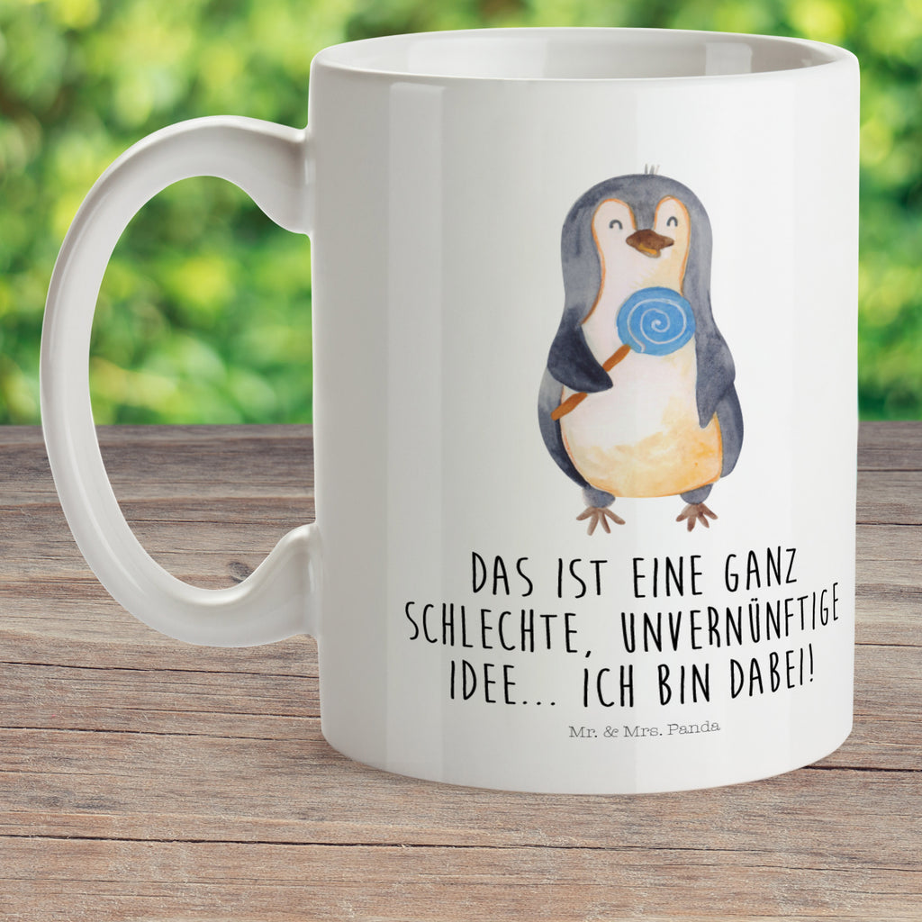 Kindertasse Pinguin Lolli Kunststoff Tasse, Kindergarten, Tasse, Trinkbecher, Camping Becher, Kaffeetasse, Kunststoffbecher, Kindergartenbecher, Outdoorgeschirr, Kunststoffgeschirr, Reisebecher, Reisetasse, Kinderbecher, Pinguin, Pinguine, Lolli, Süßigkeiten, Blödsinn, Spruch, Rebell, Gauner, Ganove, Rabauke