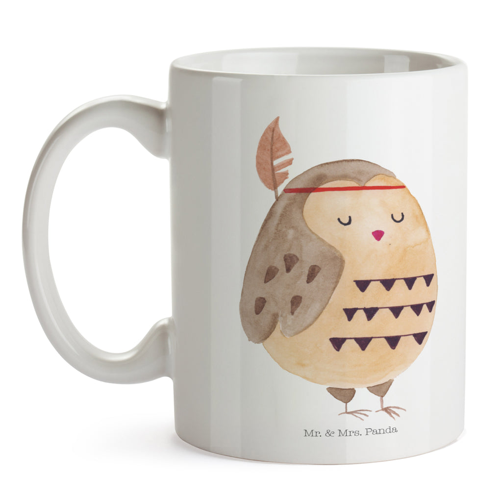 Tasse Eule Federschmuck Eule, Eule Deko, Owl, Das Leben ist ein Abenteuer, Reisespruch, Federschmuck, Dekoration  Becher, Kaffeetasse, Kaffeebecher, Tee, Frühstück, Büro  Eule