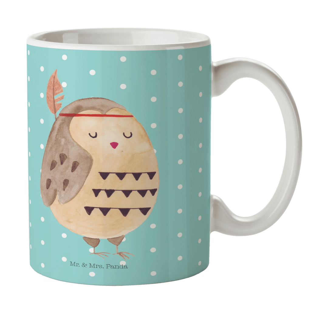 Tasse Eule Federschmuck Eule, Eule Deko, Owl, Das Leben ist ein Abenteuer, Reisespruch, Federschmuck, Dekoration  Becher, Kaffeetasse, Kaffeebecher, Tee, Frühstück, Büro  Eule