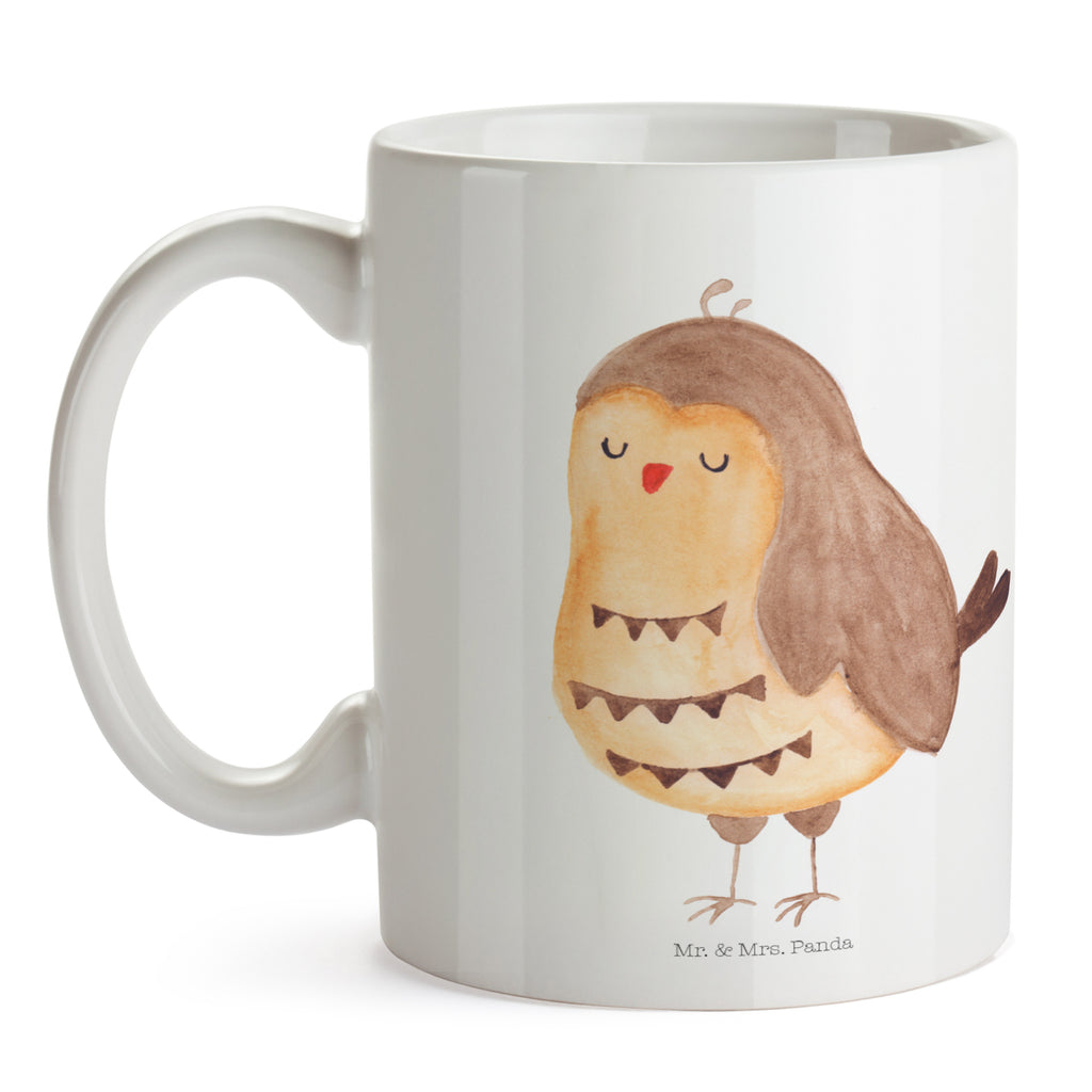 Tasse Eule Zufrieden Eule Spruch, Eule deko, Owl, Liebe Spruch, Romantisch, Wortspiel lustig, Spruch schön, Geschenk Hochzeitstag Becher, Kaffeetasse, Kaffeebecher, Tee, Frühstück, Büro  Eule