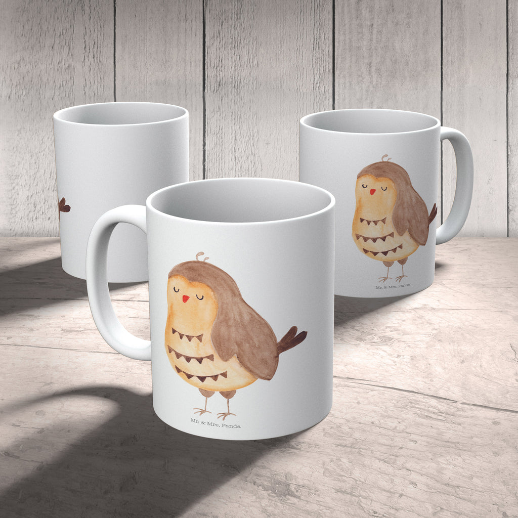Tasse Eule Zufrieden Eule Spruch, Eule deko, Owl, Liebe Spruch, Romantisch, Wortspiel lustig, Spruch schön, Geschenk Hochzeitstag Becher, Kaffeetasse, Kaffeebecher, Tee, Frühstück, Büro  Eule