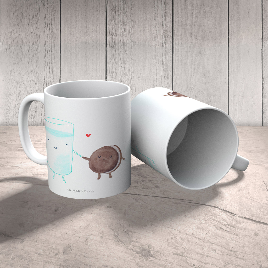 Tasse Milch & Keks Milk, Cookie, Milch, Keks, Kekse, Kaffee, Einladung Frühstück, Motiv süß, romantisch, perfektes Paar,  Becher, Kaffeetasse, Kaffeebecher, Tee, Frühstück, Büro  süße Tiermotive, gute Laune, lustige Sprüche, Tiere