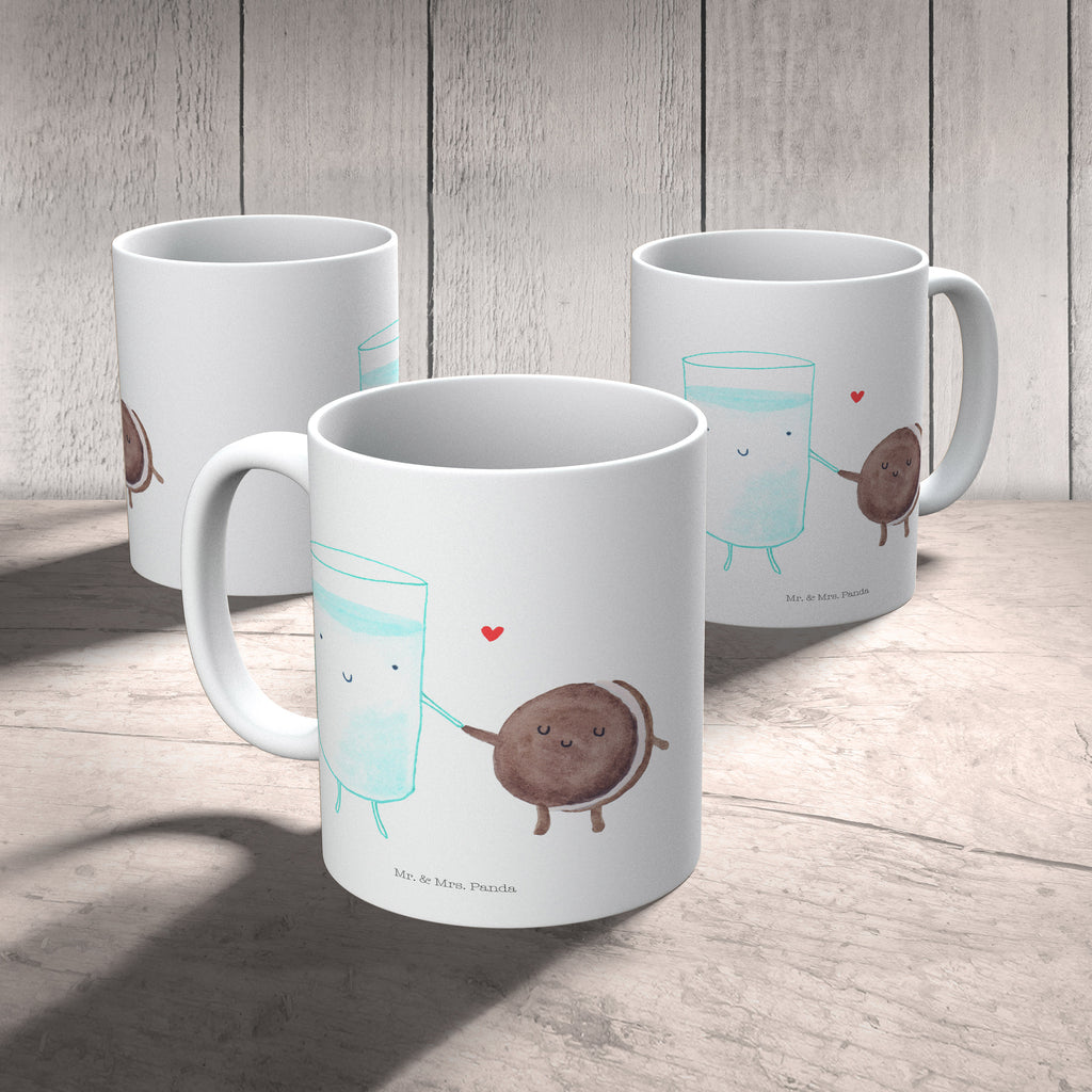 Tasse Milch & Keks Milk, Cookie, Milch, Keks, Kekse, Kaffee, Einladung Frühstück, Motiv süß, romantisch, perfektes Paar,  Becher, Kaffeetasse, Kaffeebecher, Tee, Frühstück, Büro  süße Tiermotive, gute Laune, lustige Sprüche, Tiere